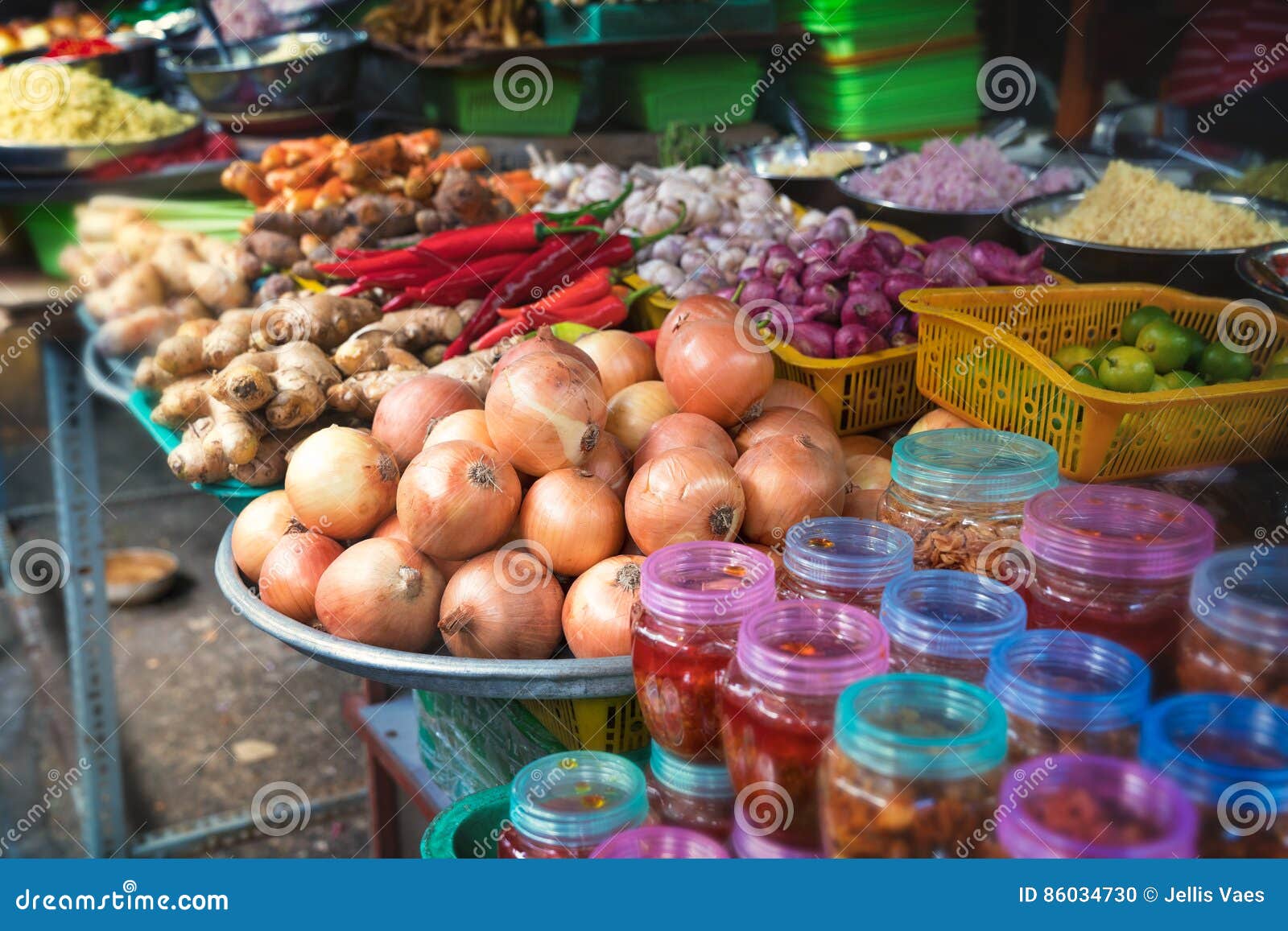 Food Market in Asia stock photo. Image of nature, laos - 86034730