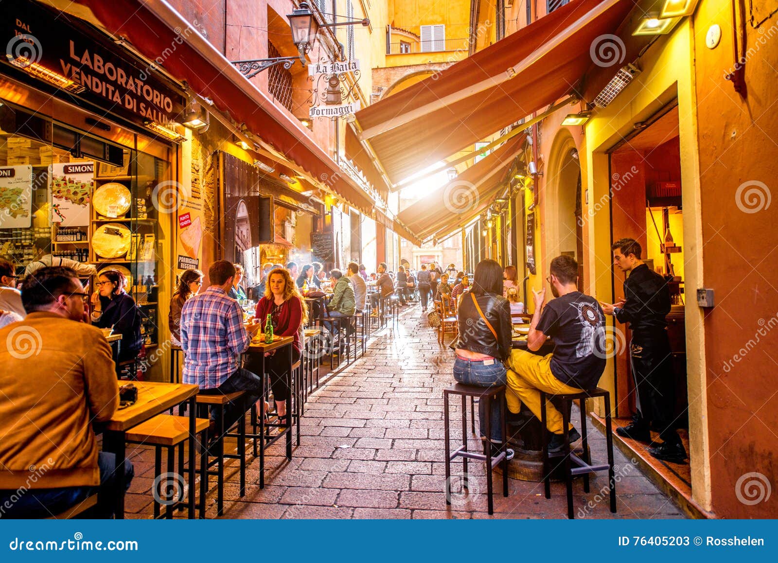 Food markets in Bologna editorial stock photo. Image of travel - 76405203
