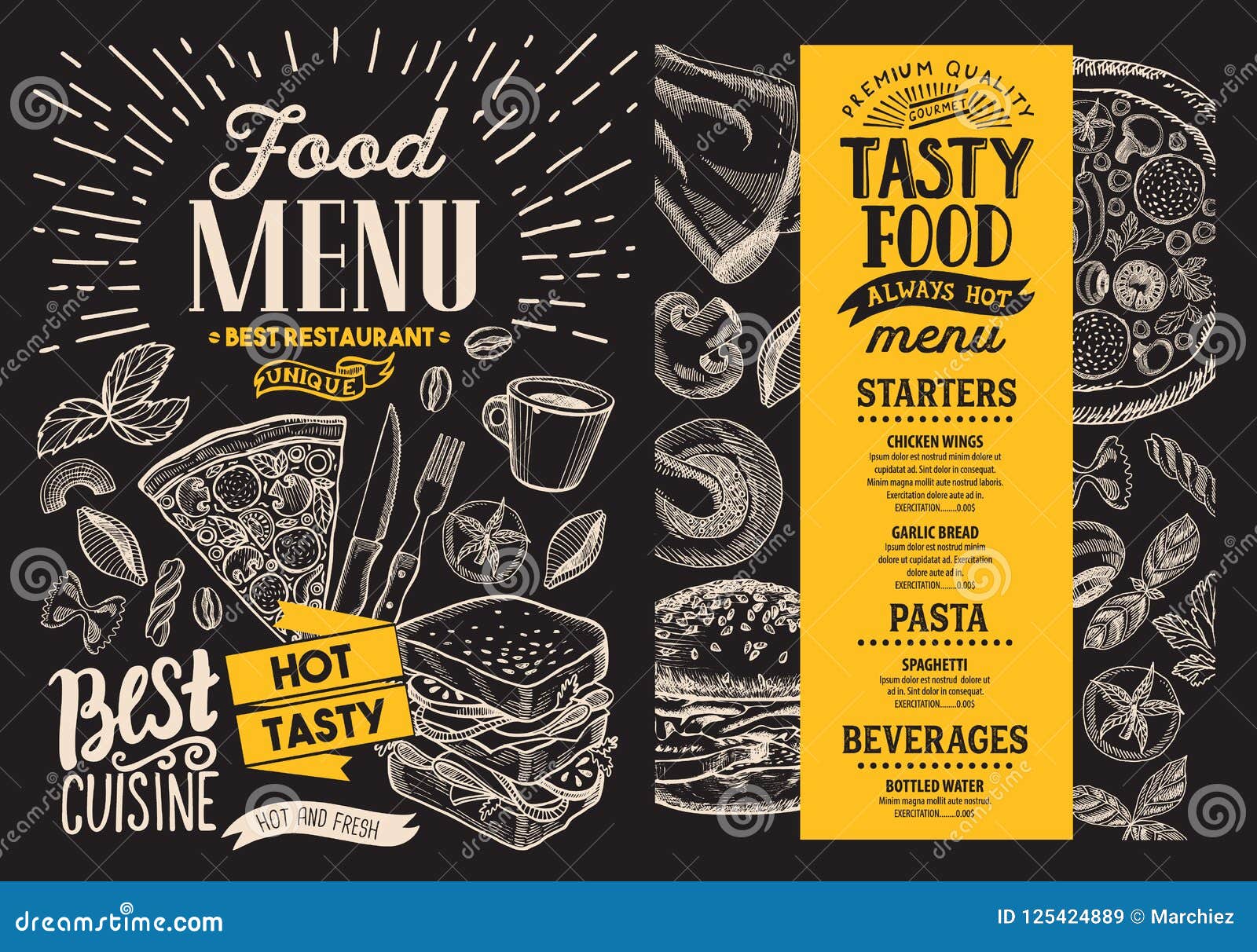 restaurant poster design template