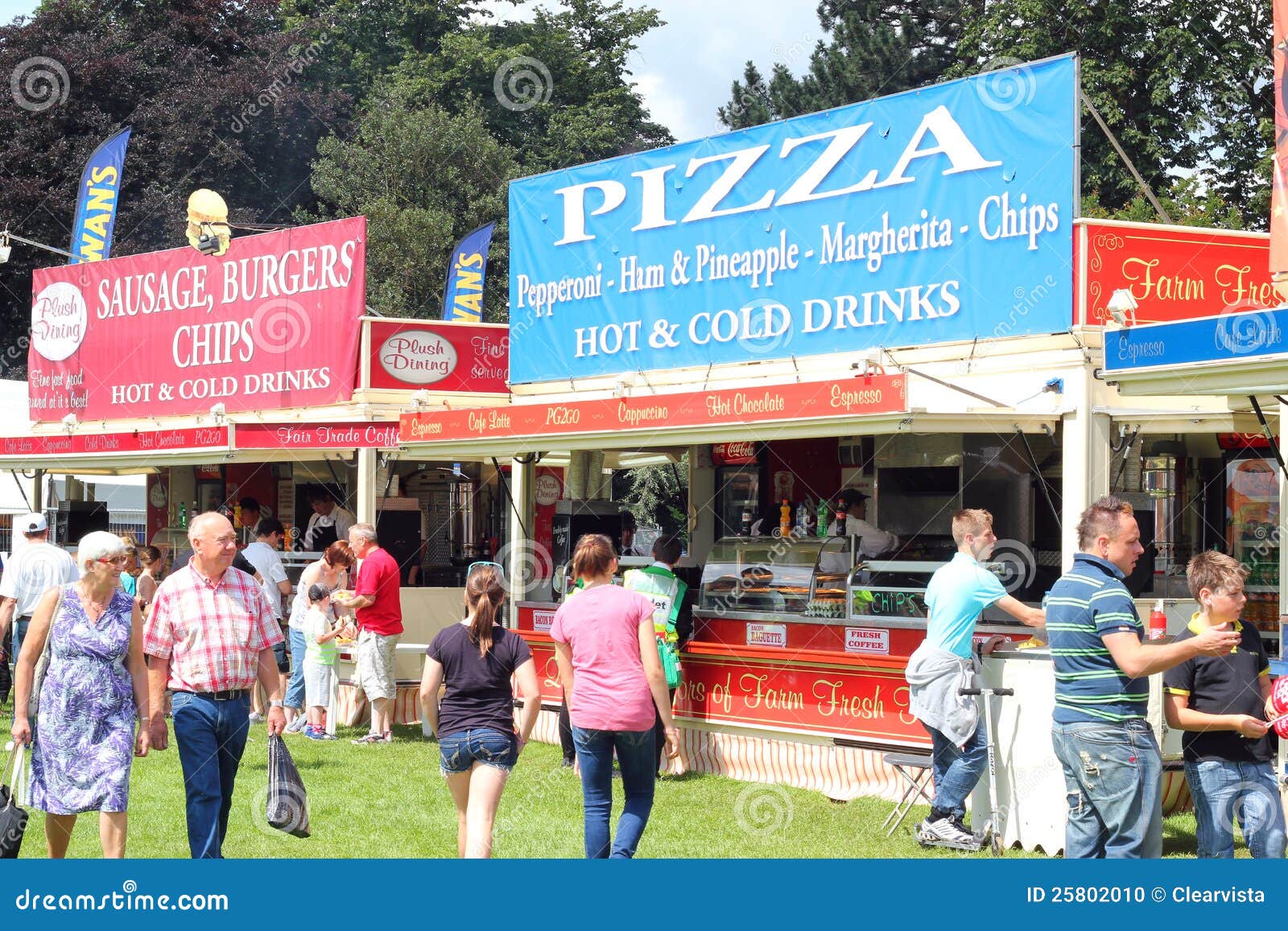 Food Outlets at an Outdoor Event. Editorial Image Image of food