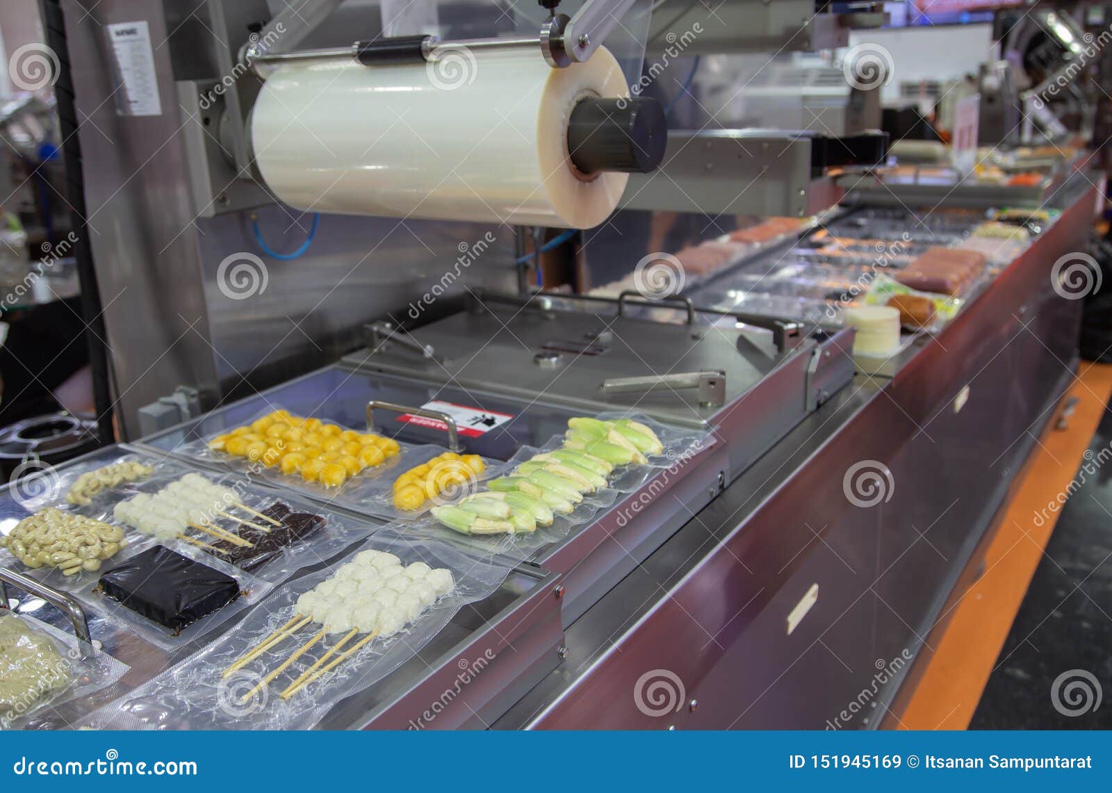 Food packaging machine stock image. Image of equipment 151945169