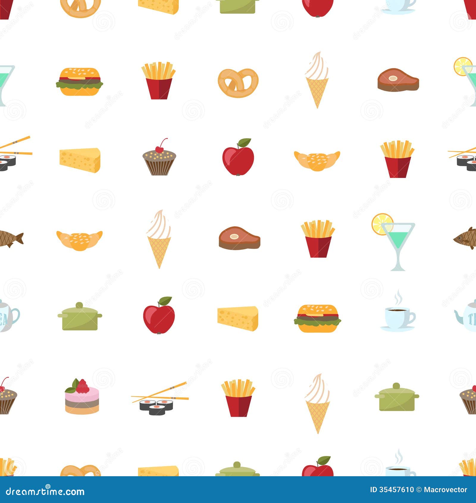 kawaii themes tumblr Food Pattern Stock  Background Image:  Photo 35457610 Seamless