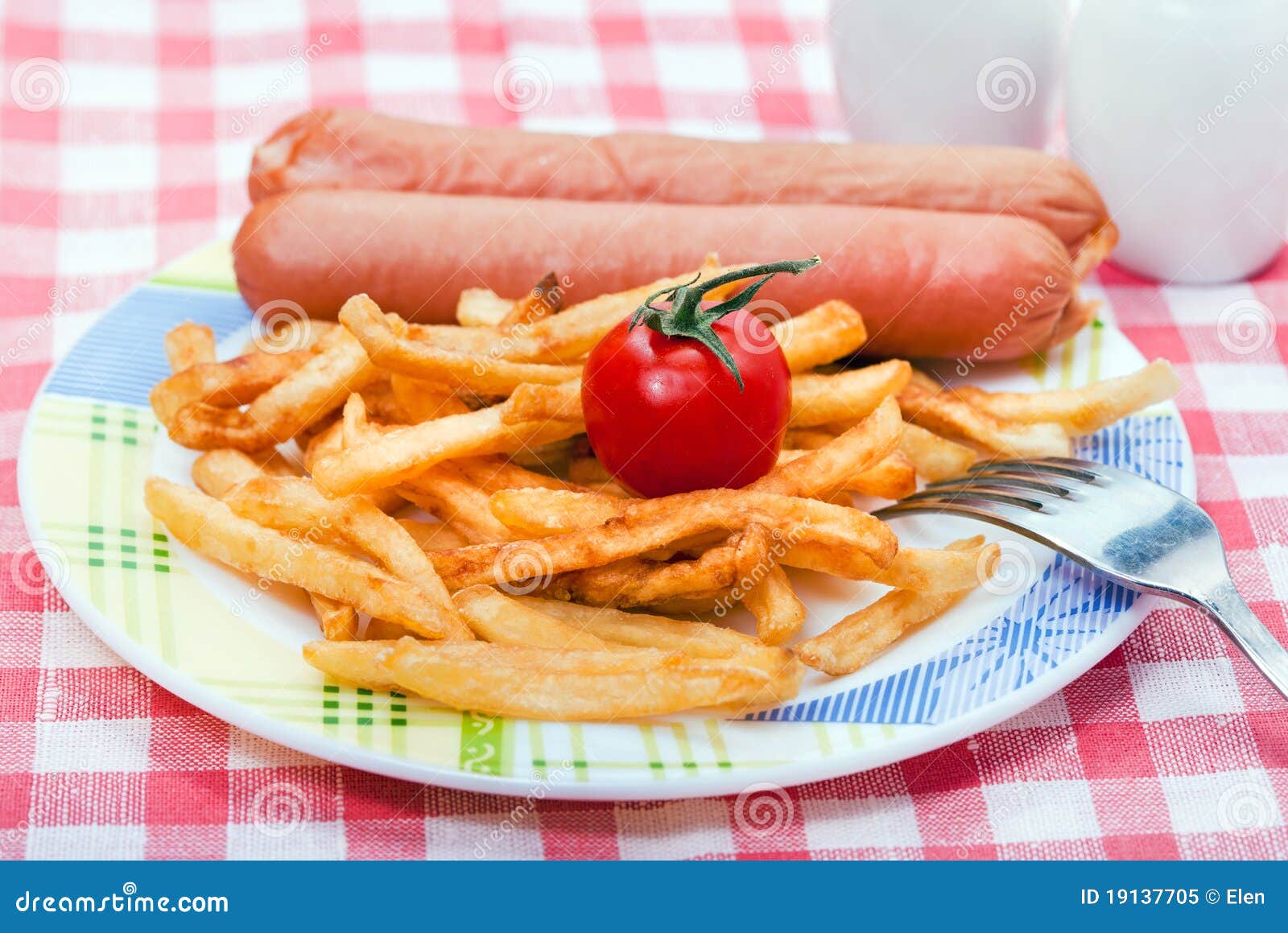 Food Potatoes and Frankfurters Stock Image Image of foodstuffs