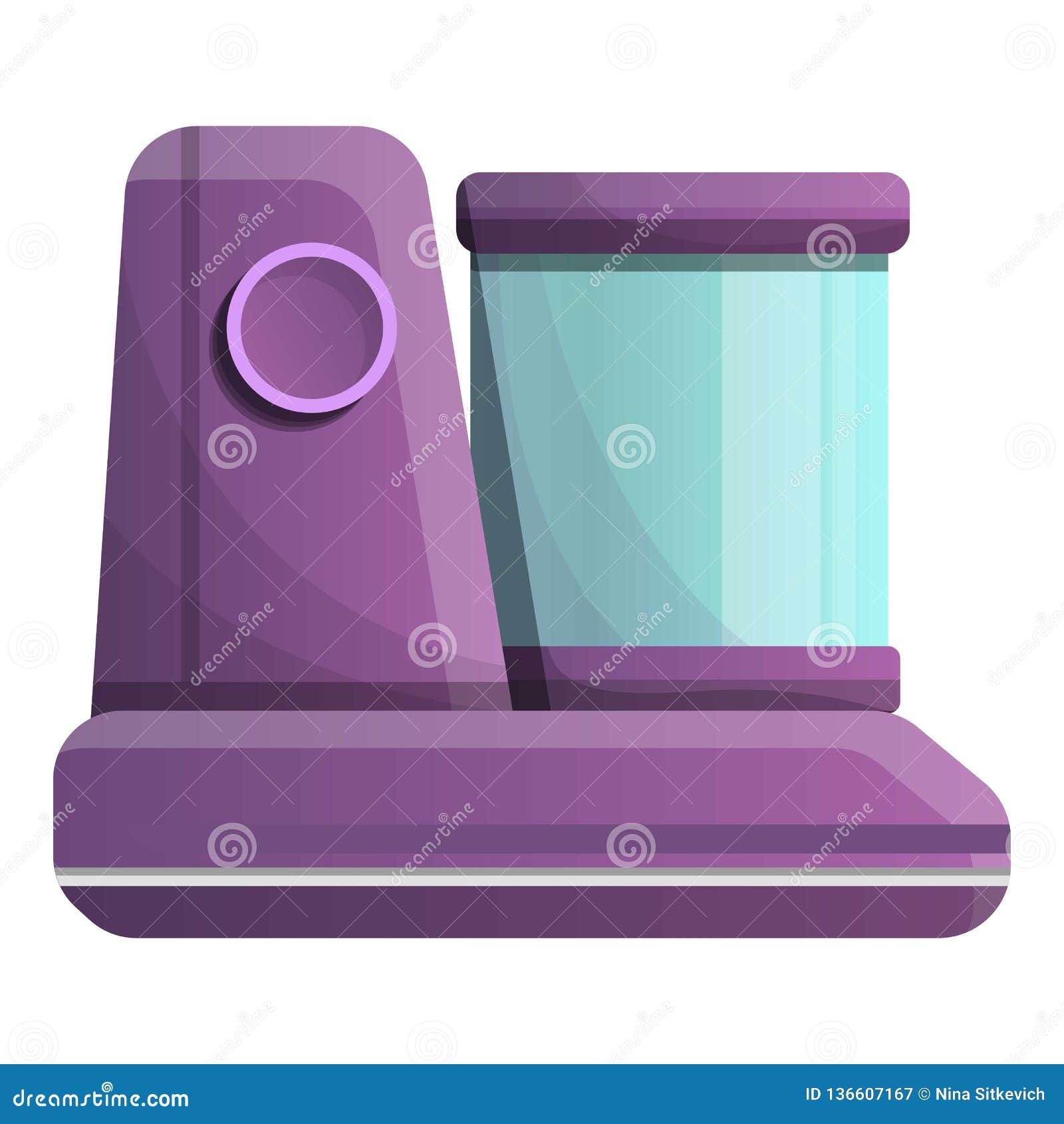 Food Processor Icon, Cartoon Style Stock Vector Illustration of