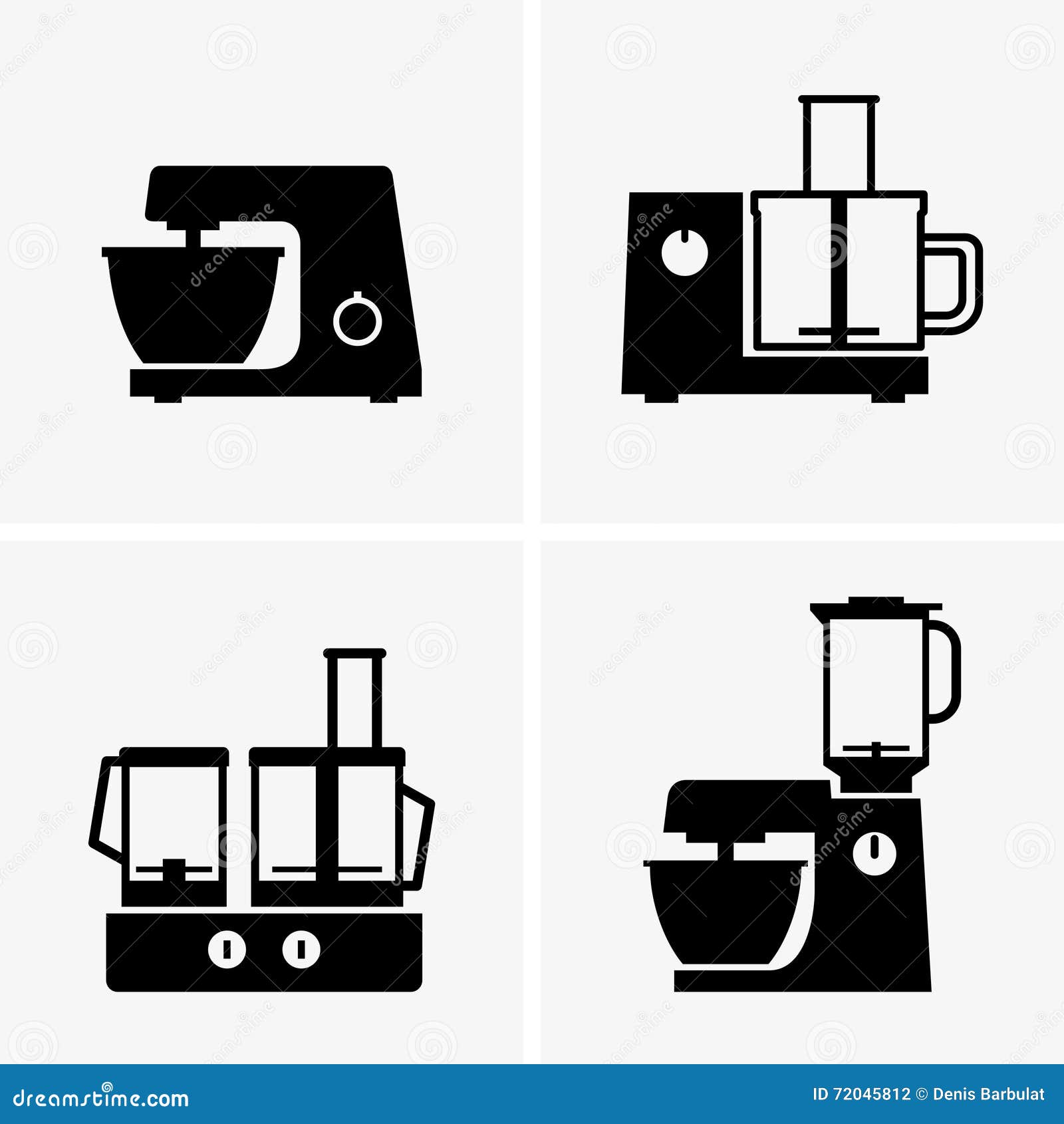 Food processors stock vector. Illustration of blender 72045812
