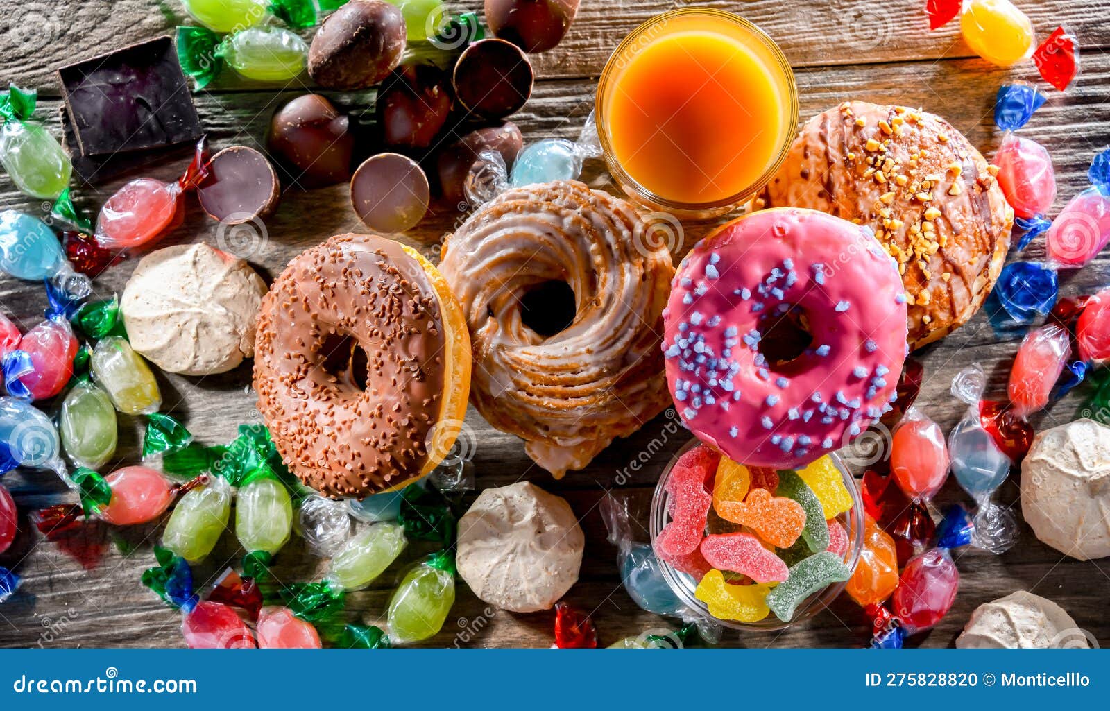 Food Products Rich in Sugar. Junk Food Stock Photo Image of attack