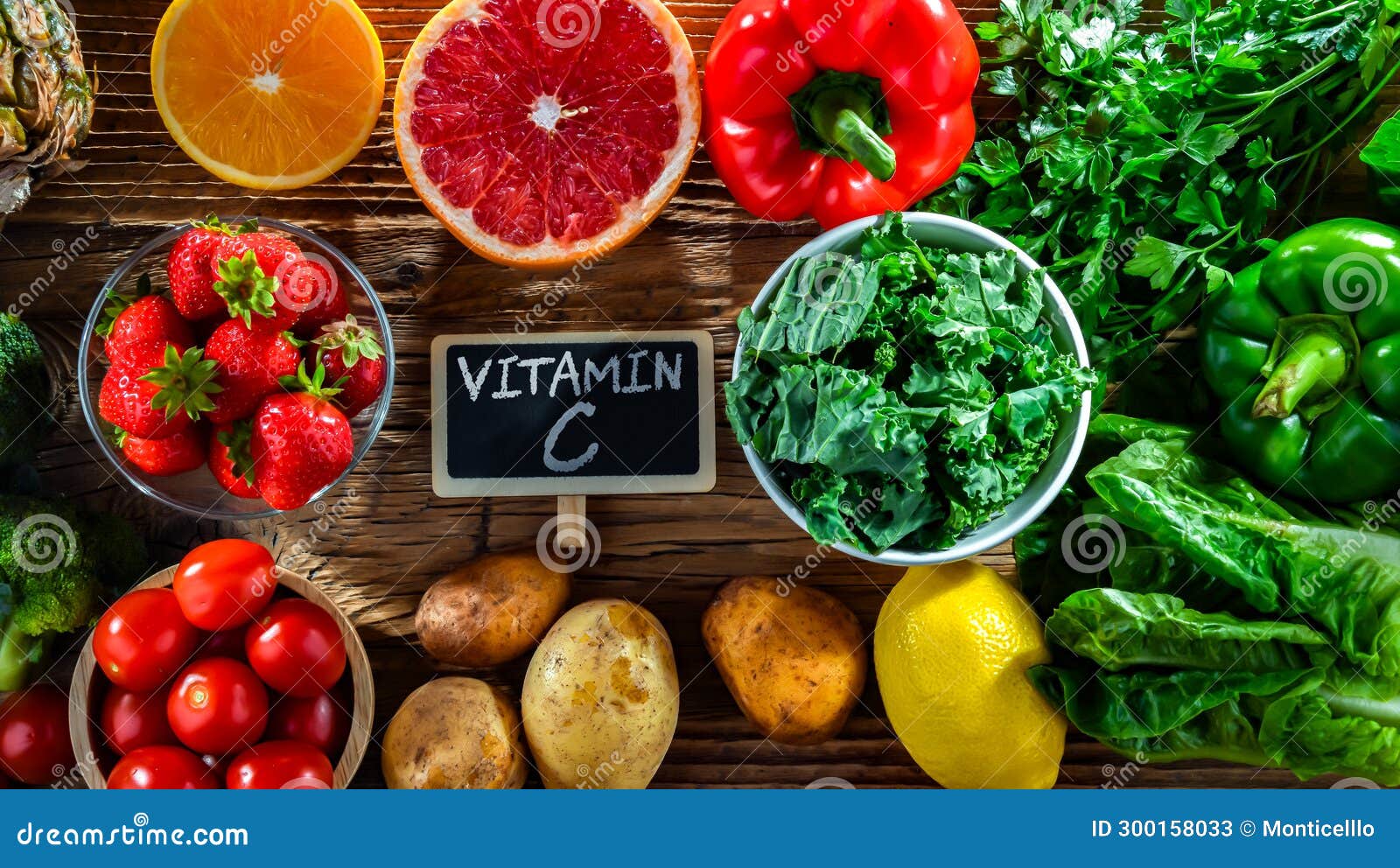Food Products Rich in Vitamin C or Ascorbic Acid Stock Image Image of
