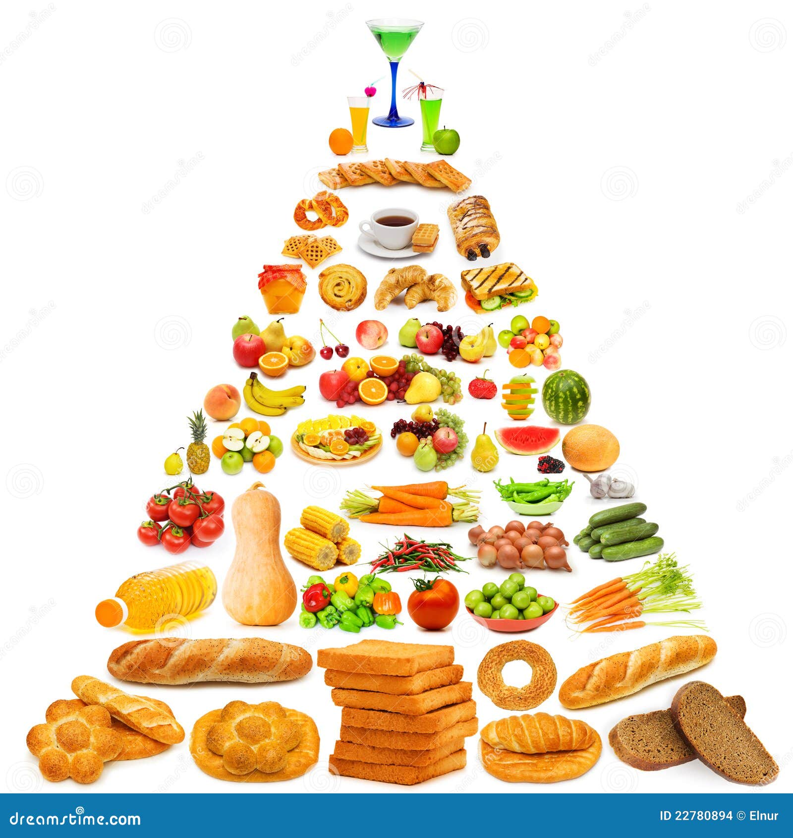 Food Pyramid - Lots Of Items Royalty-Free Stock Image | CartoonDealer