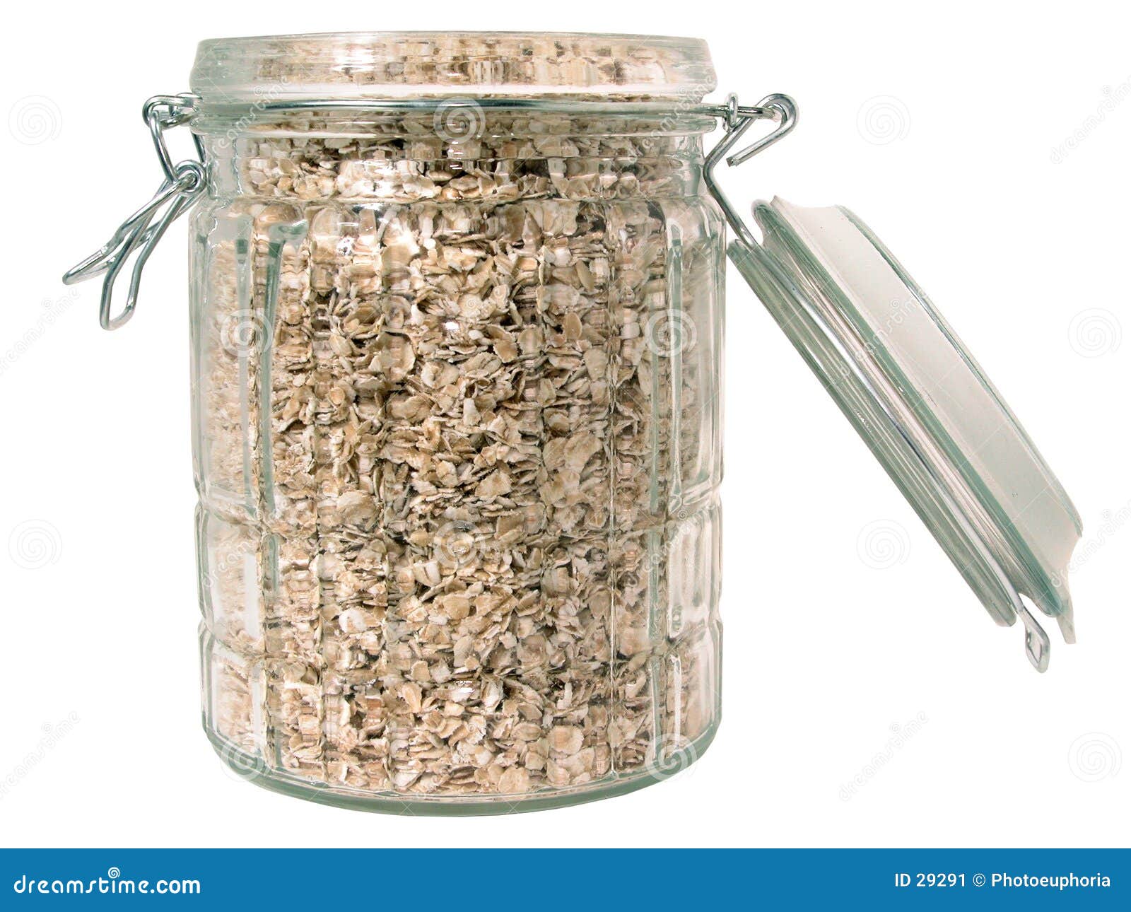 Food Raw Oats in a Glass Jar (Isolated) Stock Image Image of healthy
