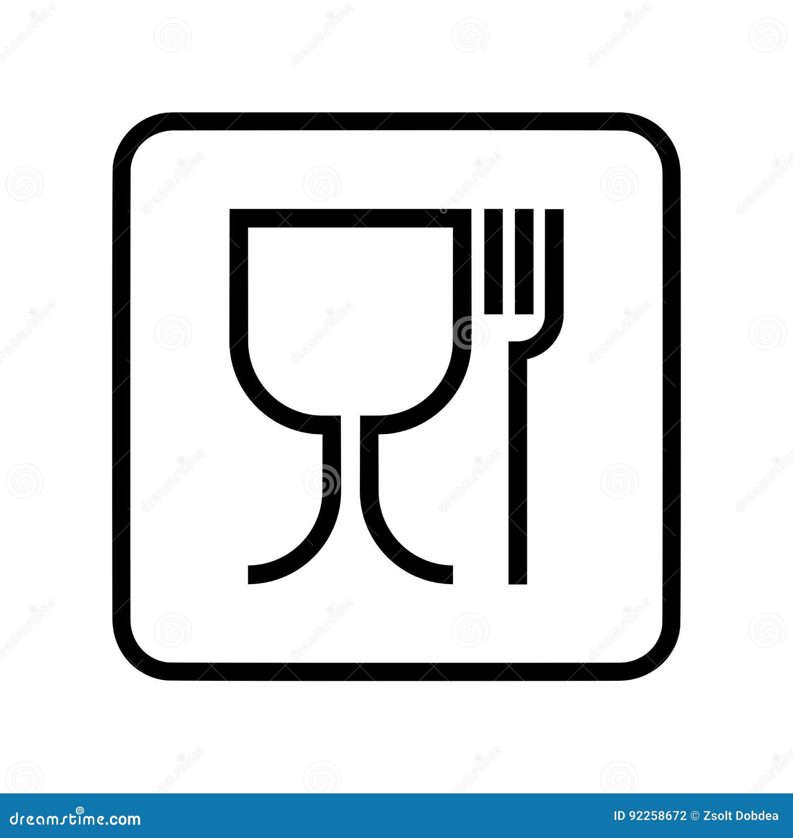 Food Safe Sign Vector Design Stock Vector Illustration of glass