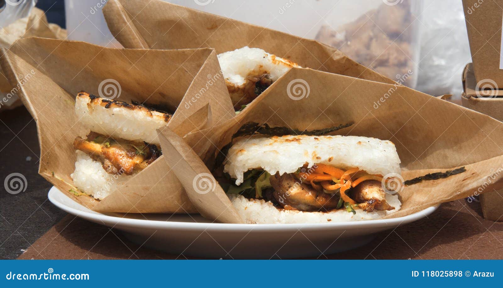 Asian street food cooking stock photo. Image of demonstration - 118025898