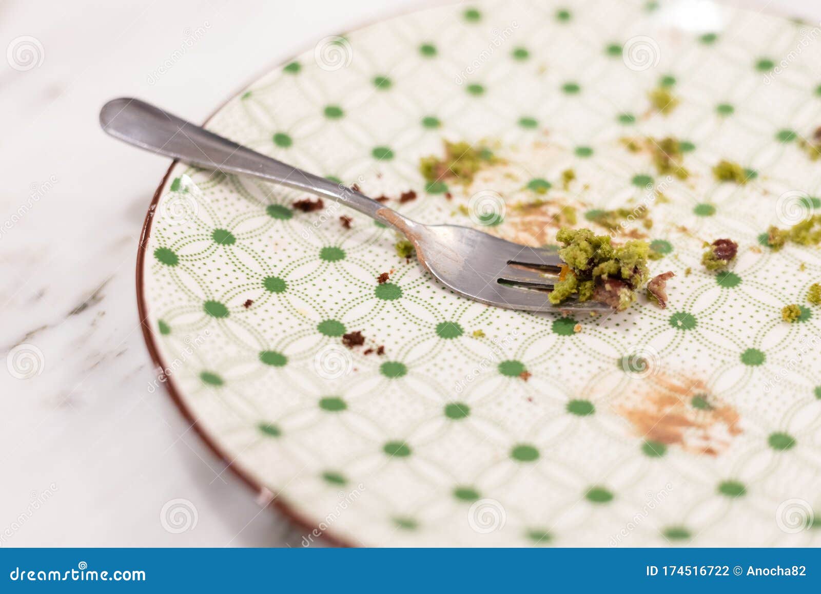 Food Scraps on Plates and Forks Stock Photo Image of horizontal, cake