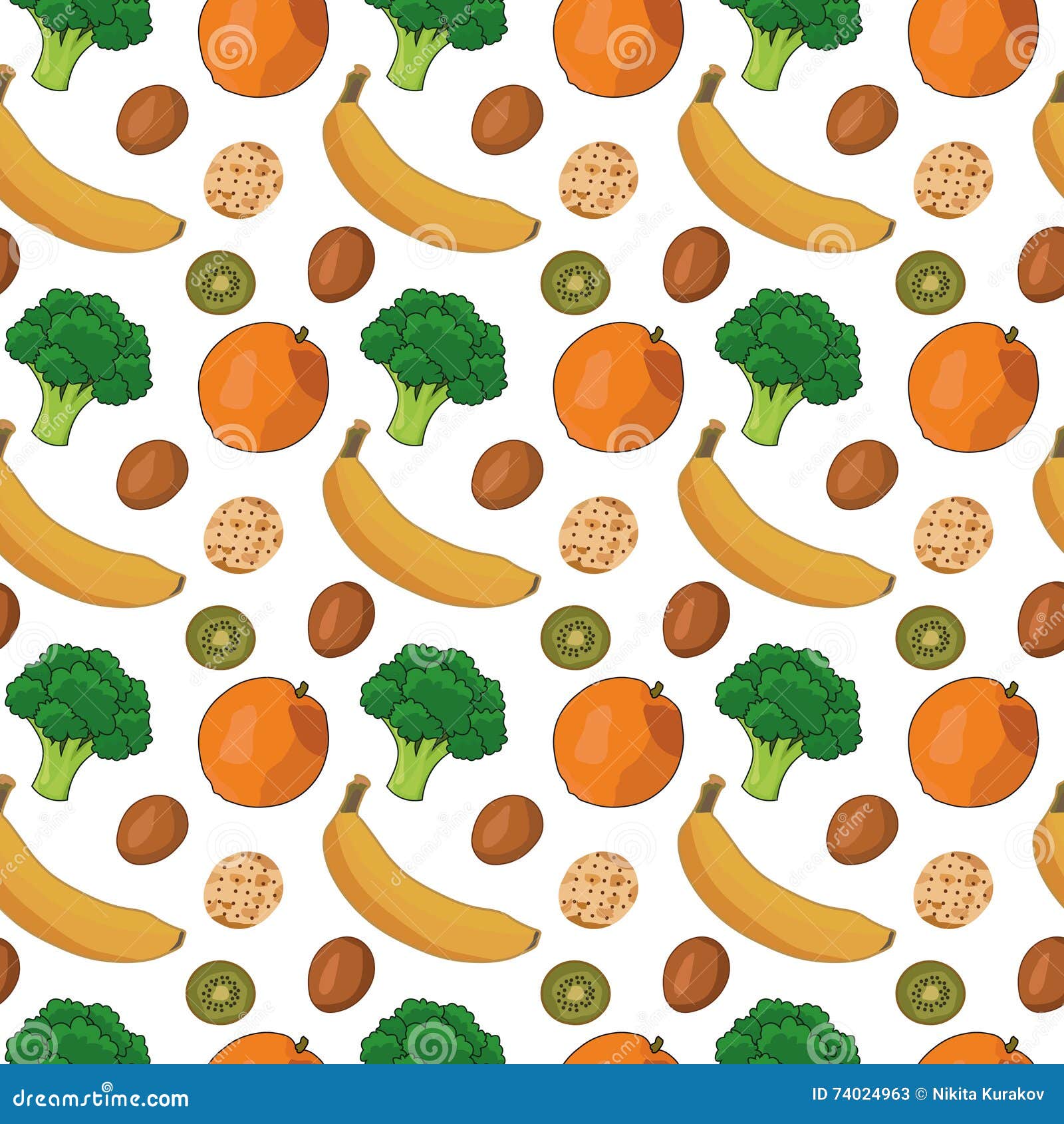 Food Seamless Pattern stock illustration. Illustration of menu - 74024963