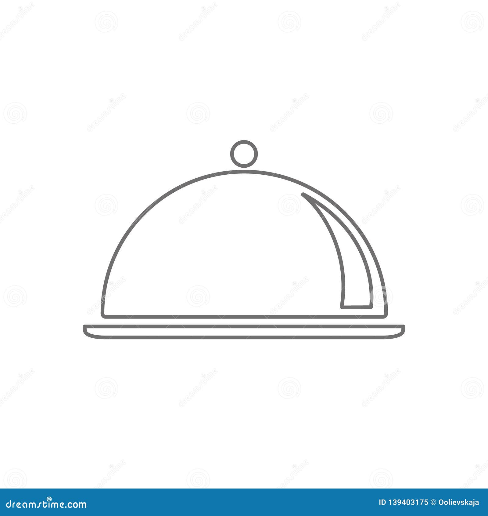 Food Service Cover Icon , Vector Illustration , Flat Design Stock