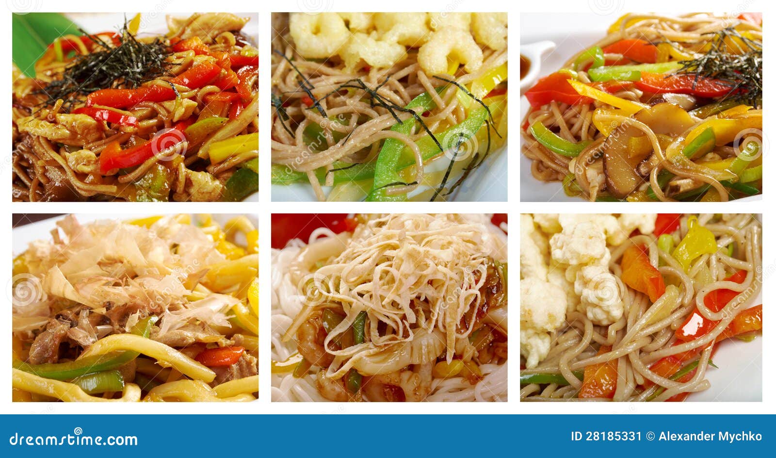 Food Set of Different Noodle . Stock Image Image of thai, closeup