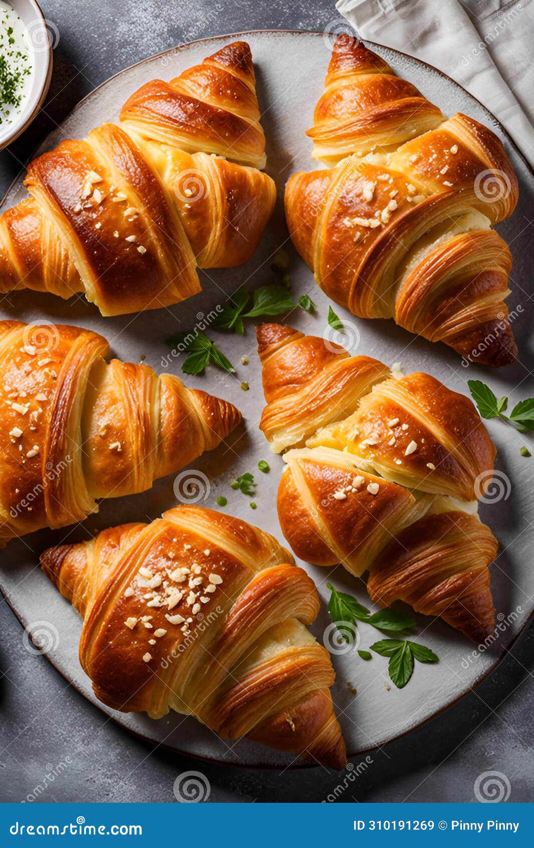 a food snapshots with croissants, delicious, crispy, cheese fillings, baked, bakery, cake, bread