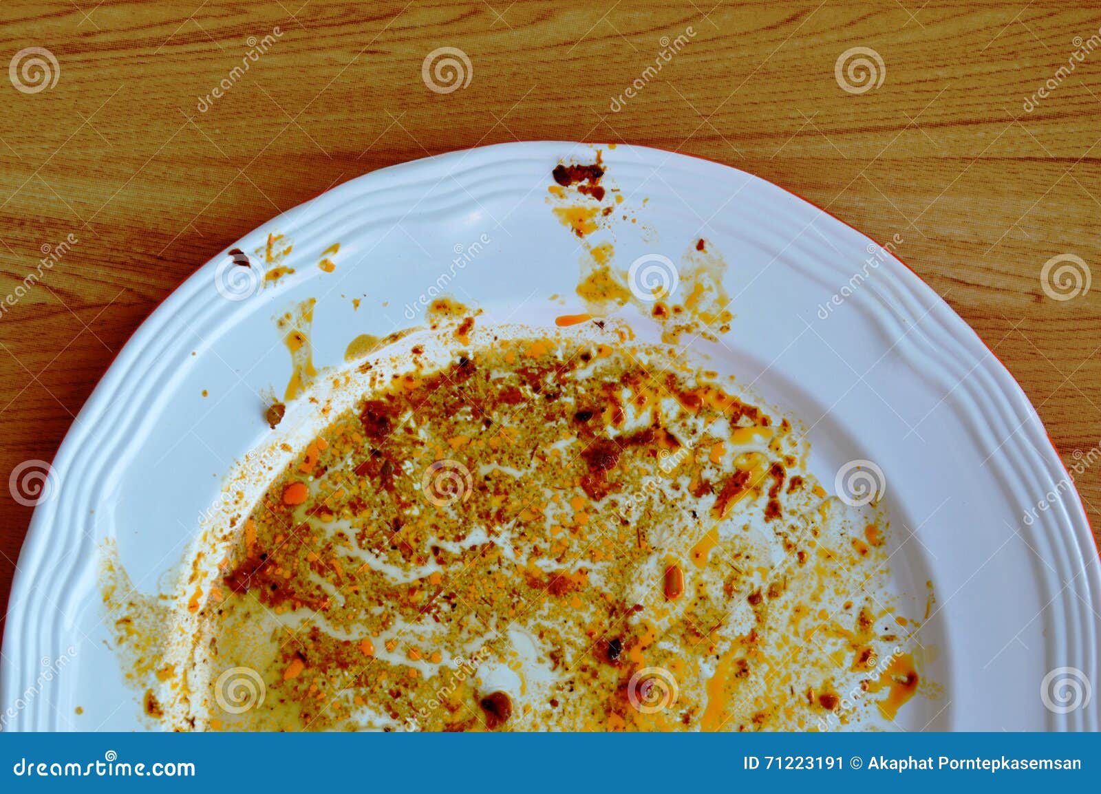 Food stain on white dish stock image. Image of housework 71223191