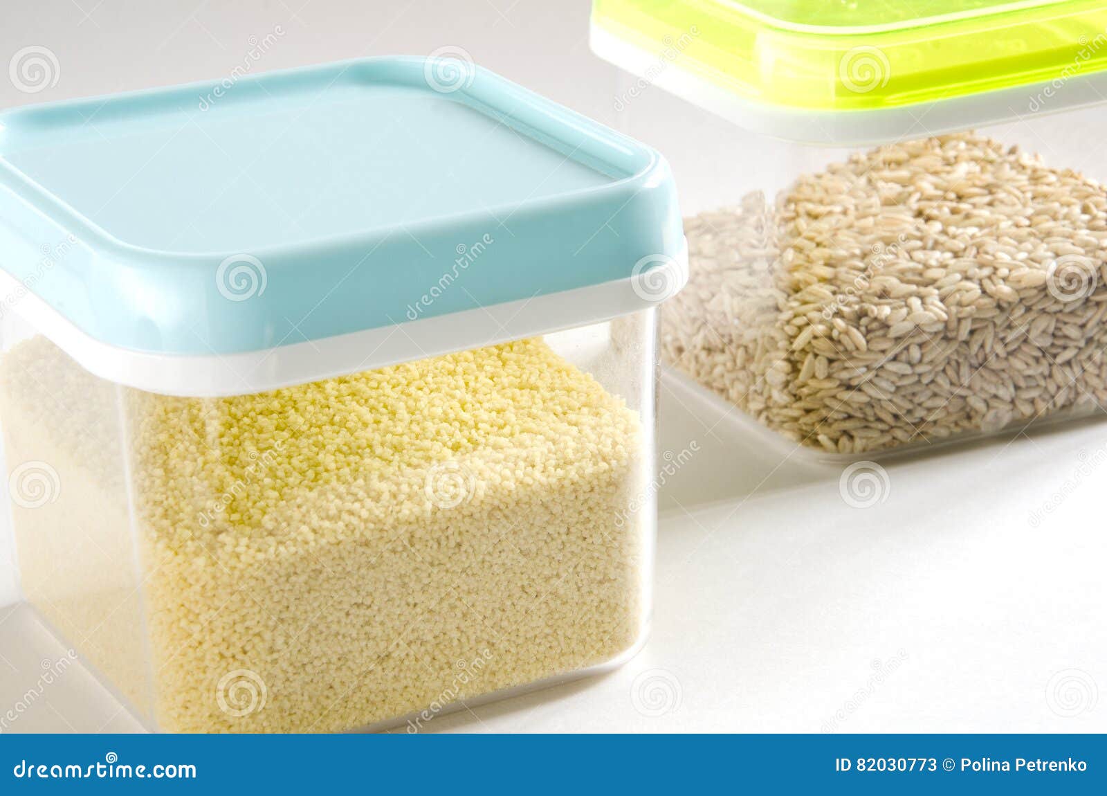 Food Storage. Plastic Containers. Stock Image Image of bright, filled