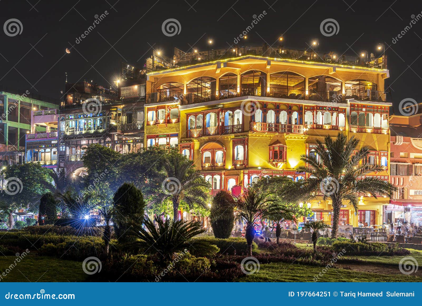 Food Street at Lahore in Night a Traditional Place for Local and