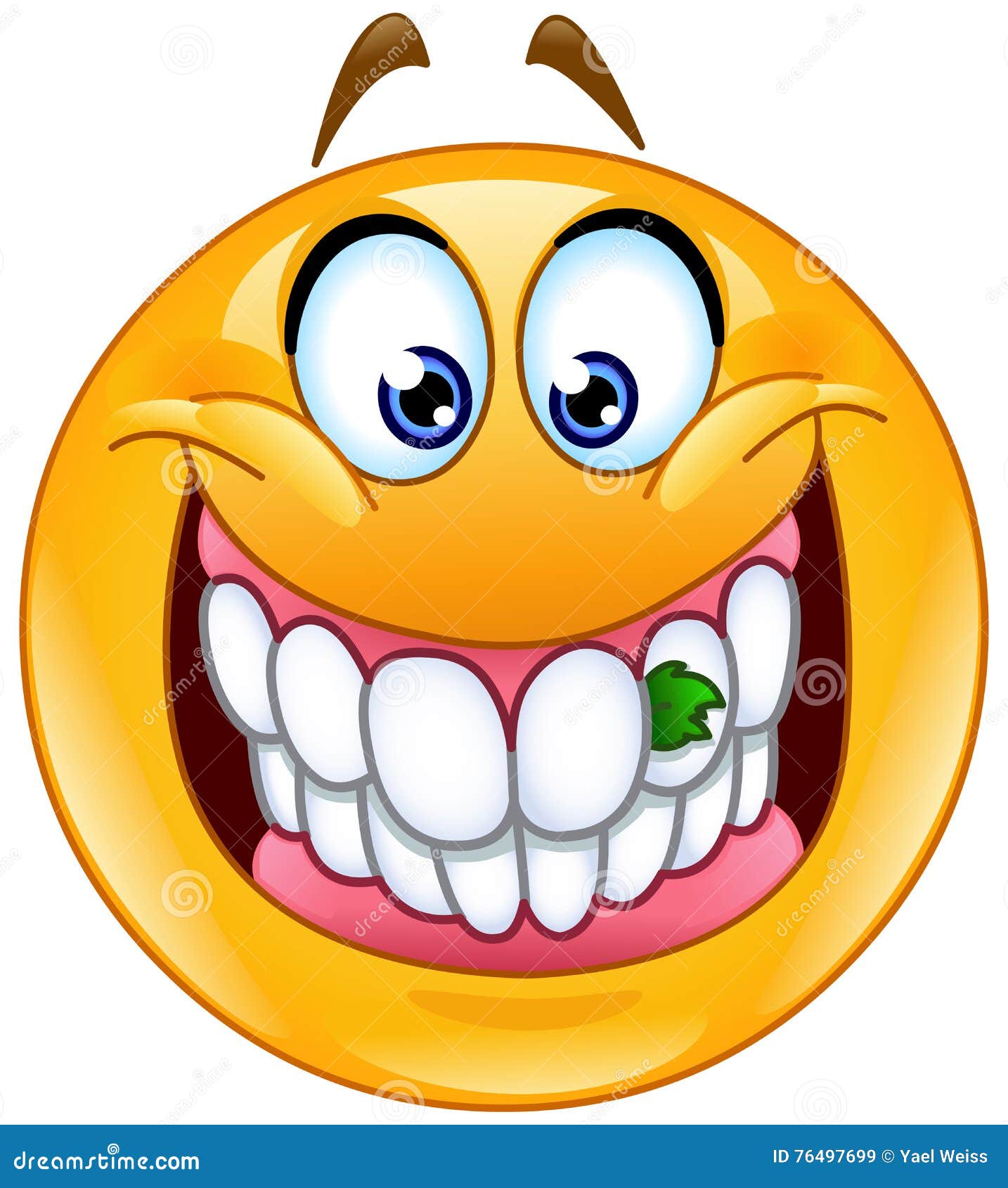 Food Stuck in Teeth Emoticon Stock Vector Illustration of cute, ball