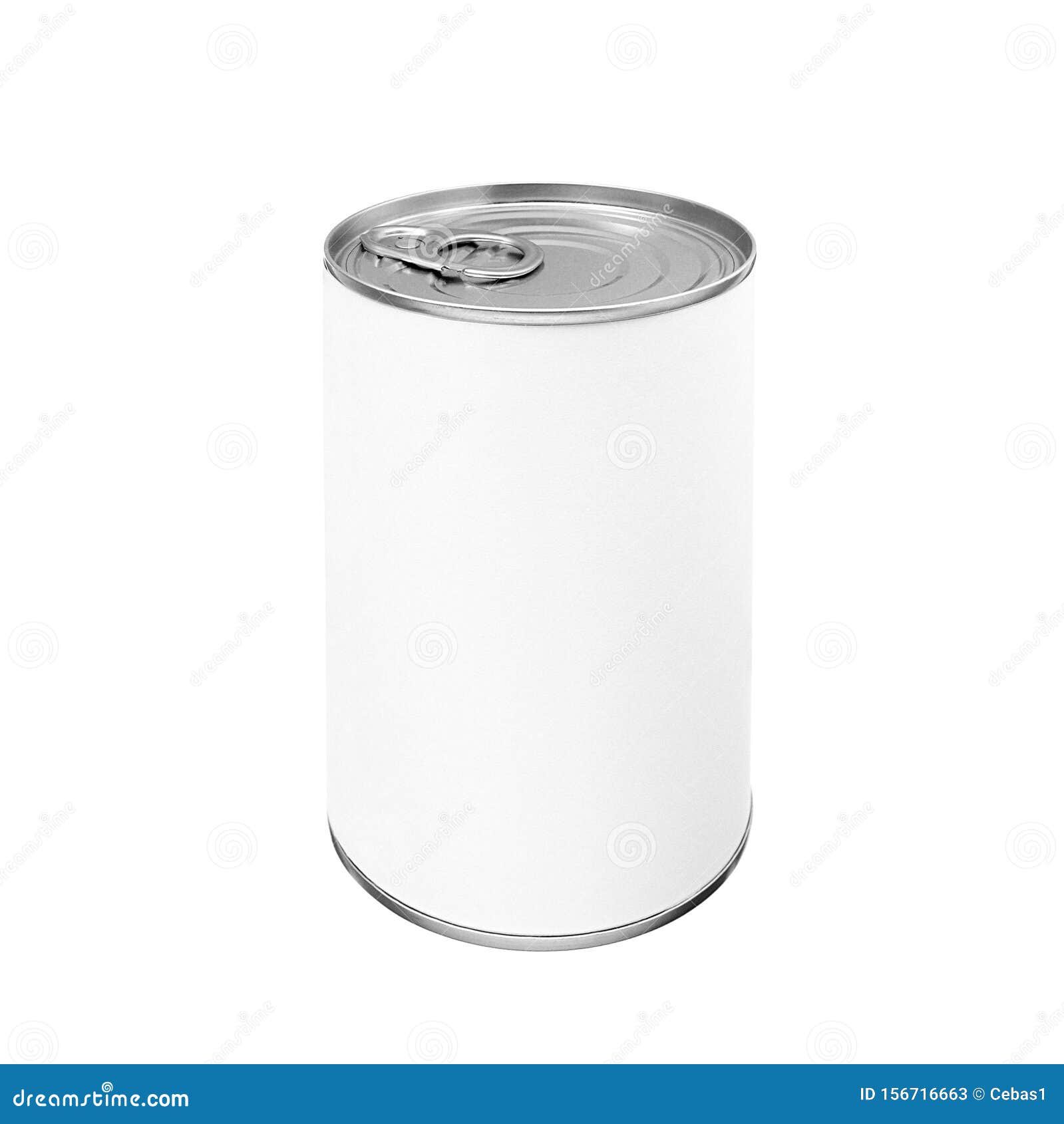 Download Food Tin Can Mockup With Blank White Label Isolated On White Stock Image Image Of Ring Branding 156716663