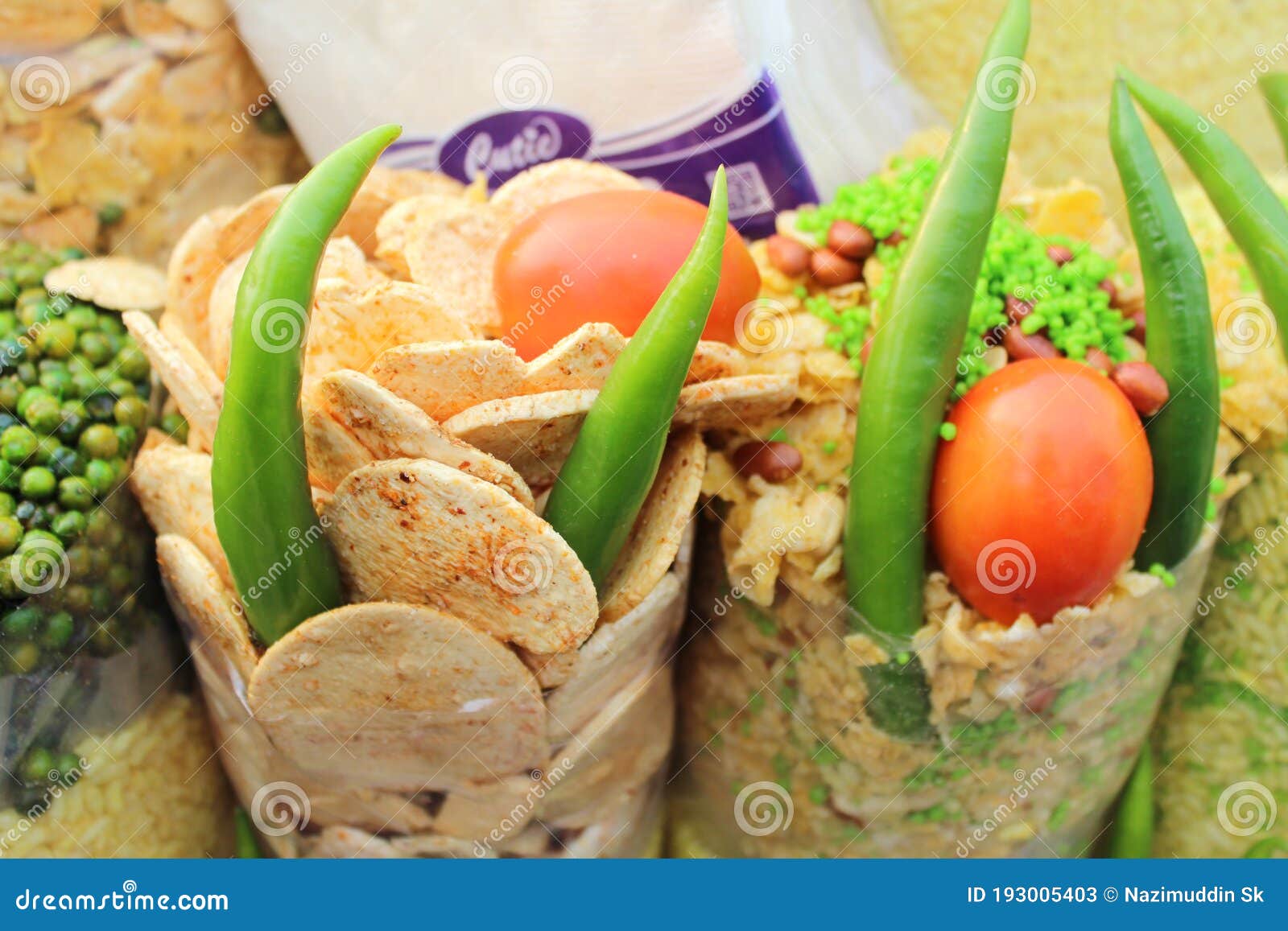 Indian Street Food with Nuts and Spicy Editorial Stock Photo - Image of