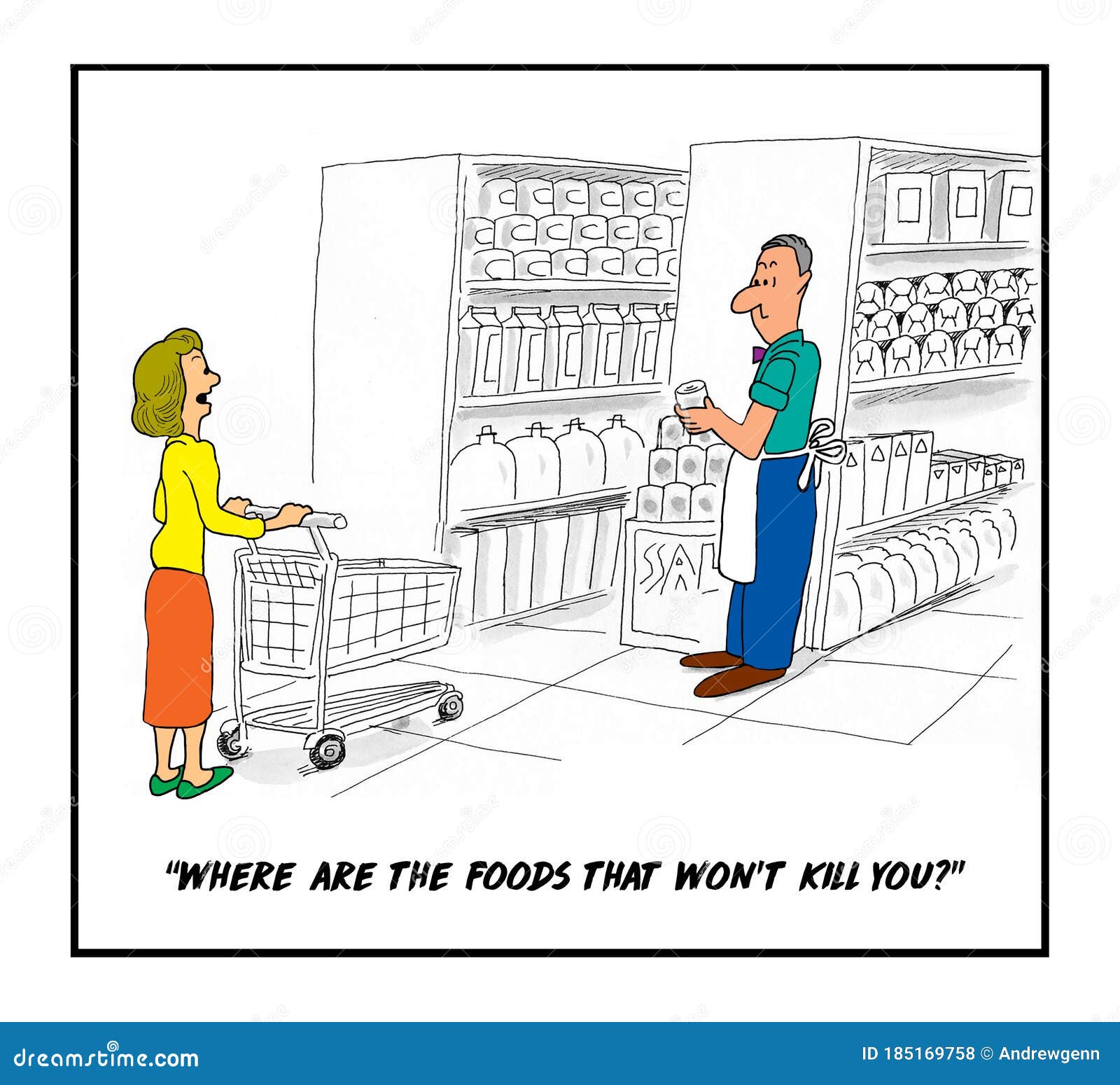 Food that will not kill stock illustration. Illustration of store ...