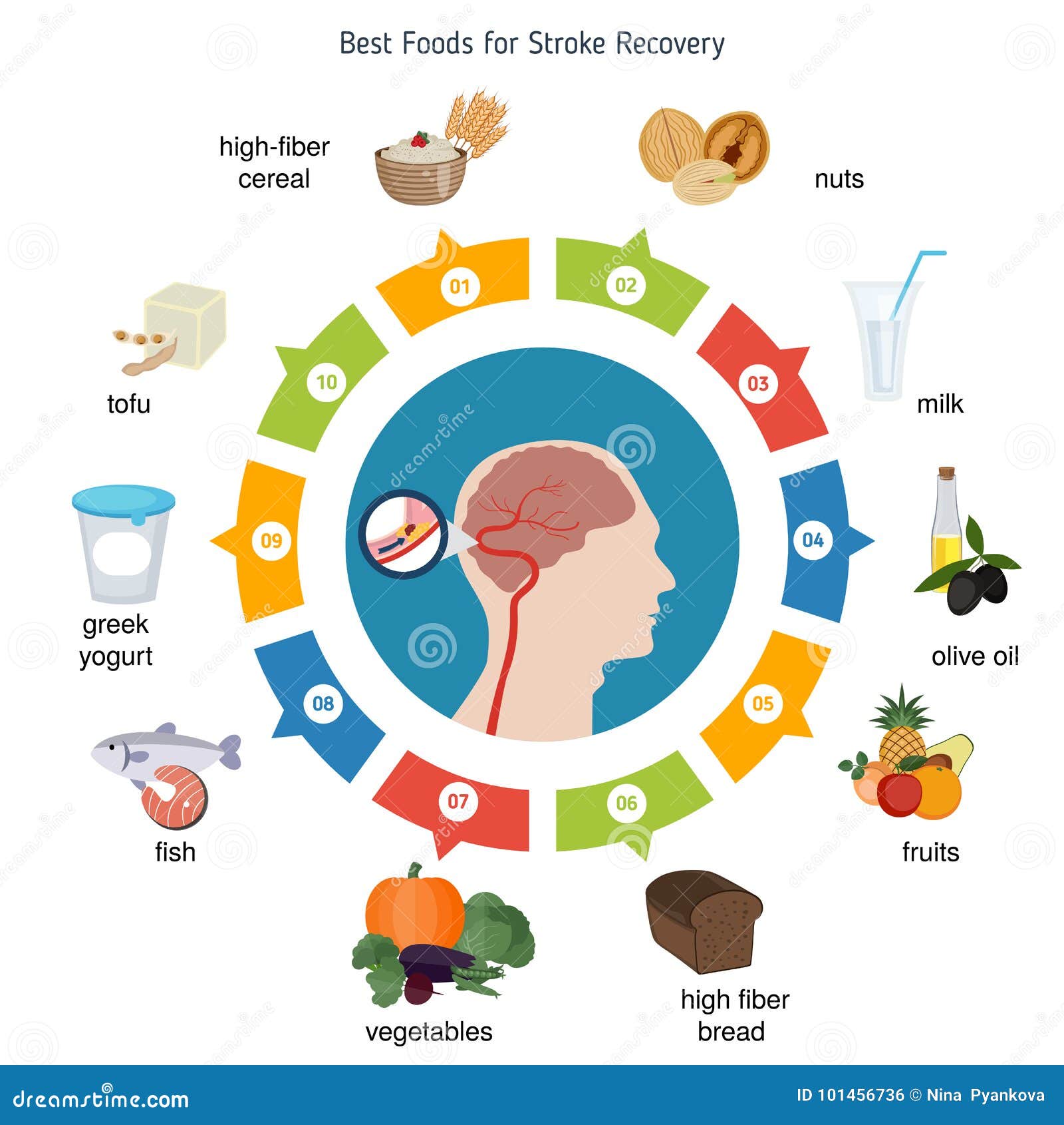 Best Foods for Stroke Recovery Stock Vector Illustration of 