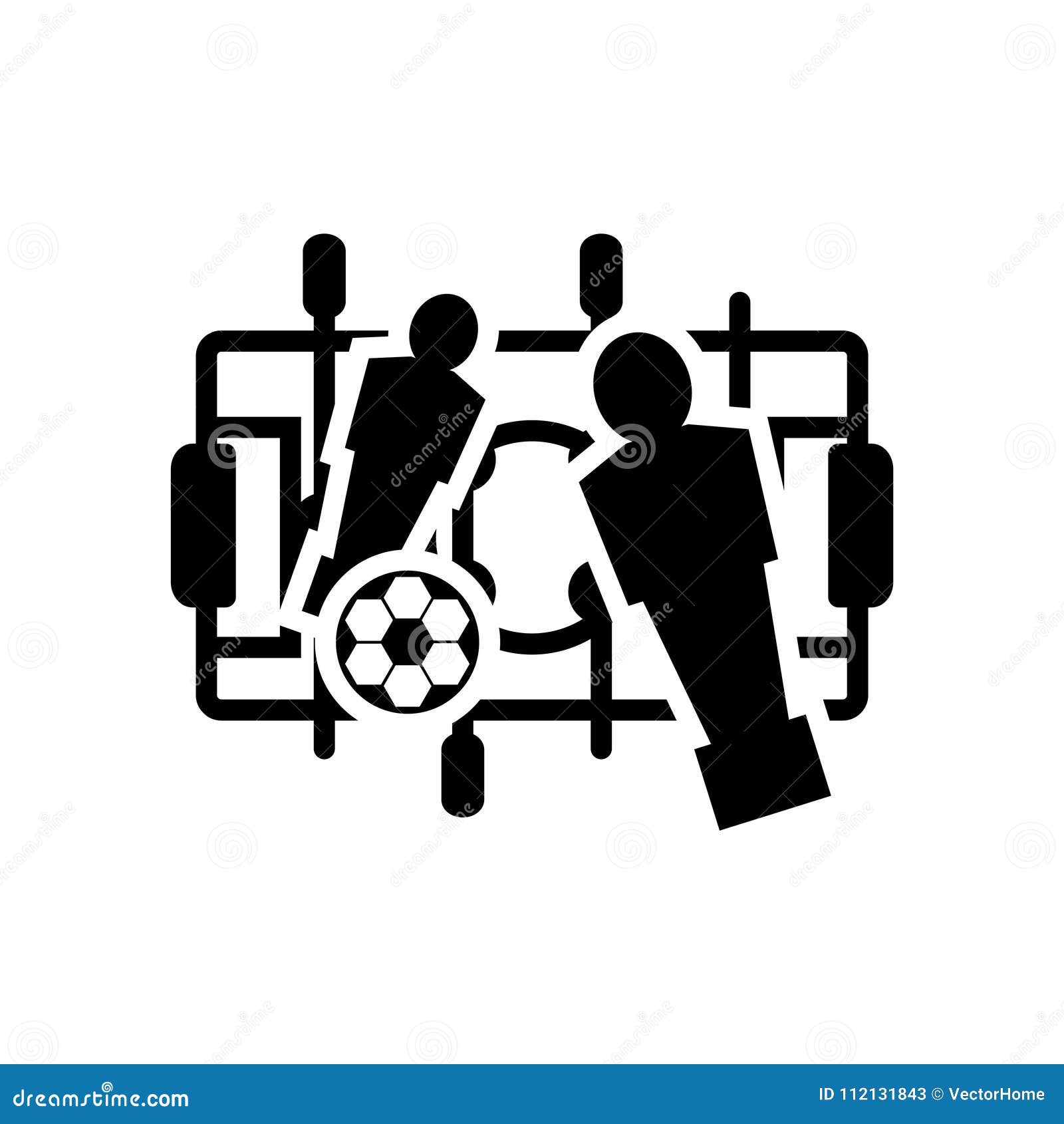 Foosball Icon, Vector Illustration Stock Vector Illustration of kick