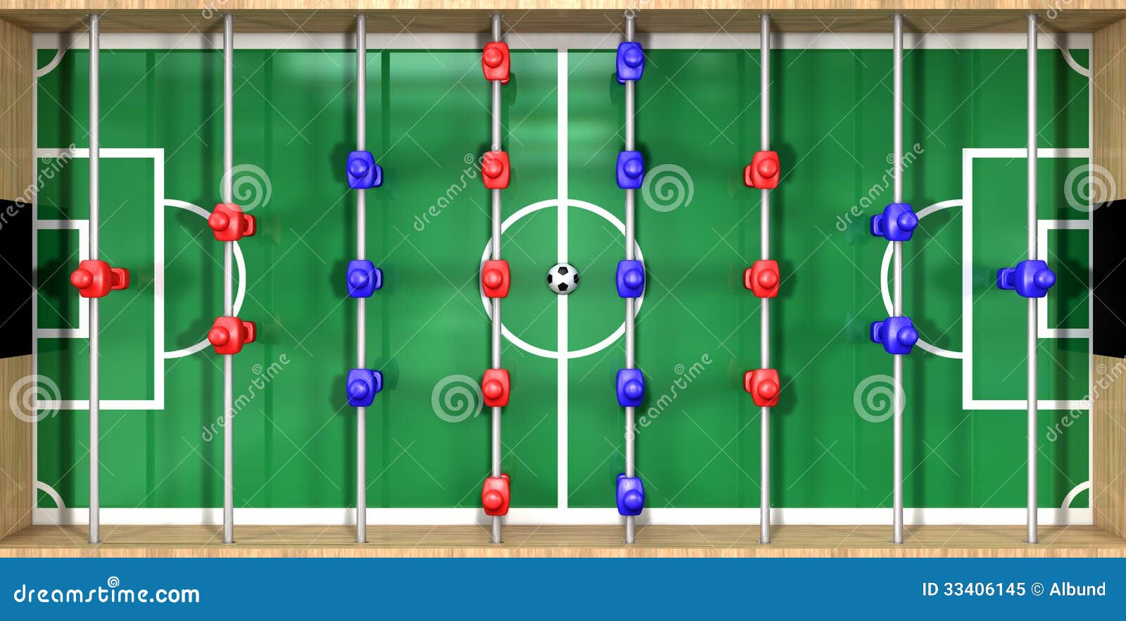 Foosball Table Top View Royalty Free Stock Photo - Image 