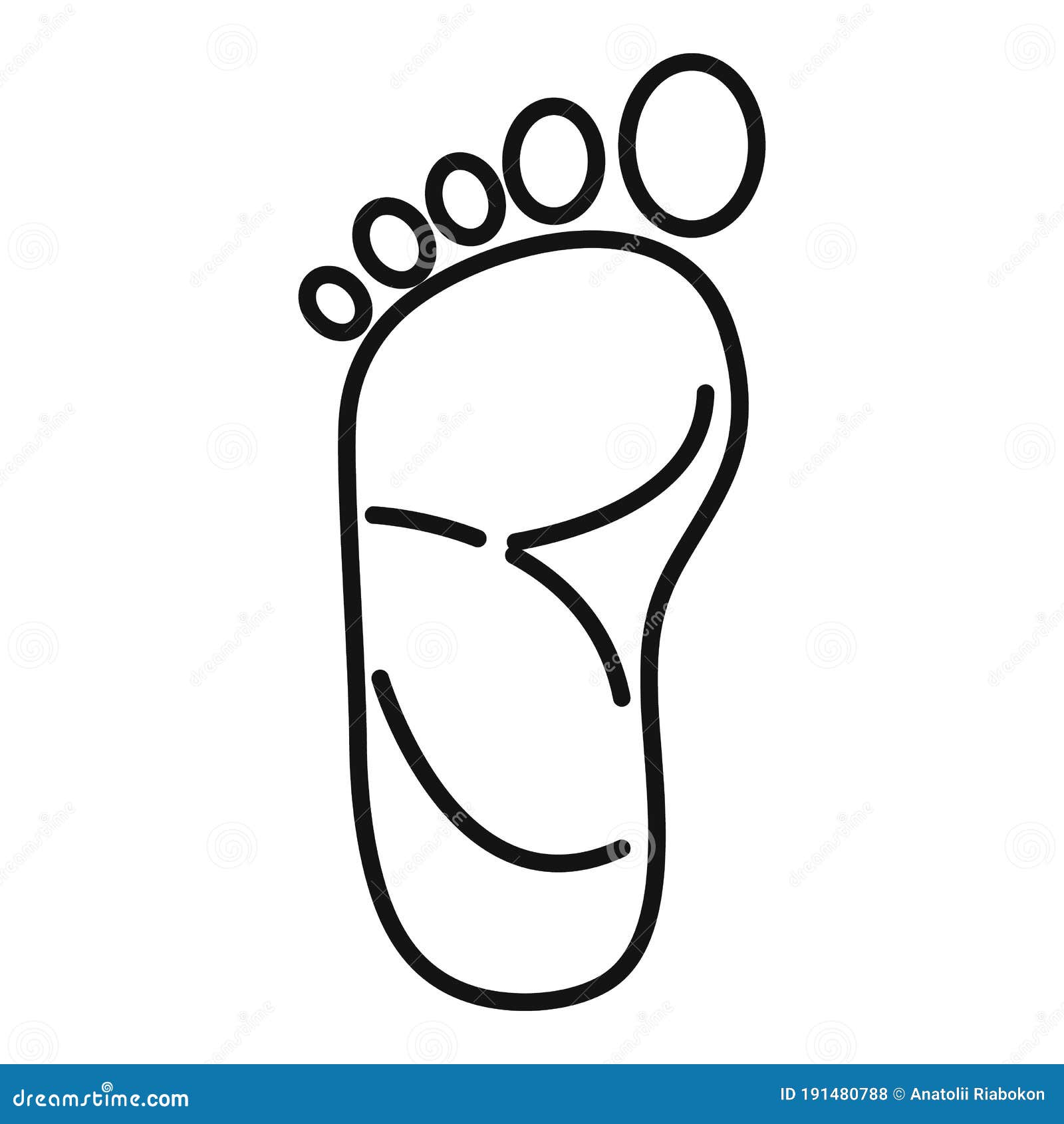 Foot Acupuncture Icon, Outline Style Stock Vector - Illustration of ...