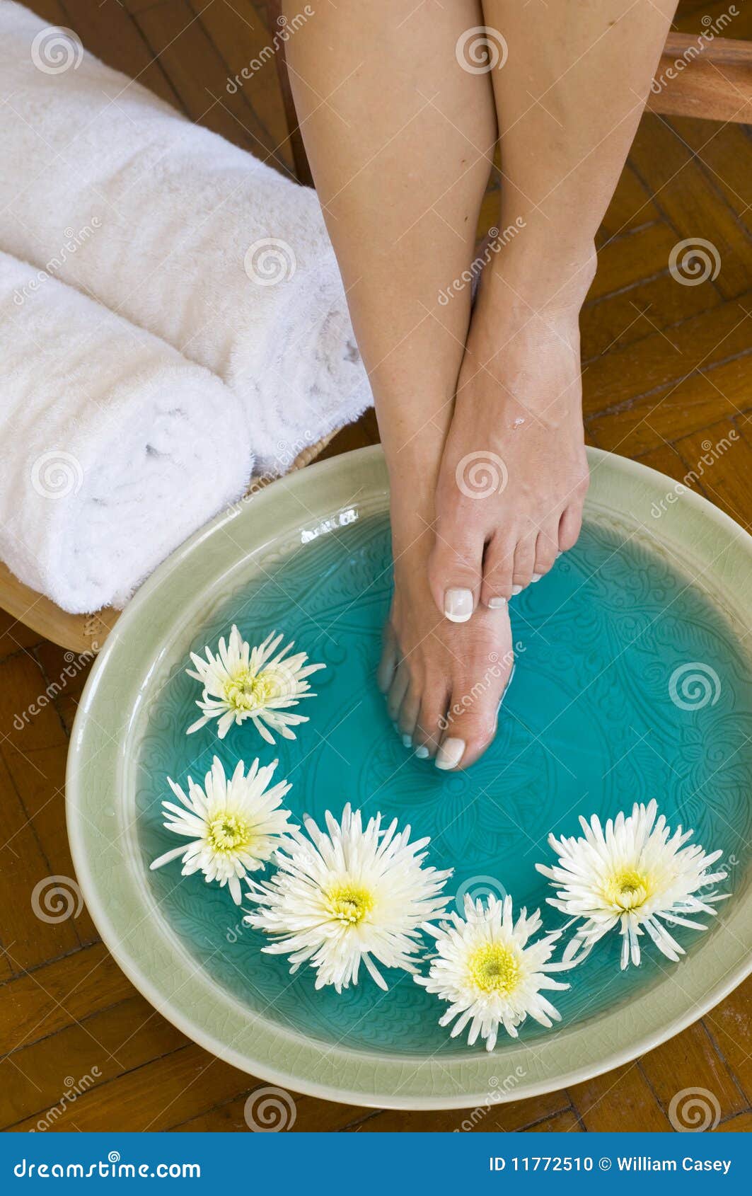 Foot Bath with Herbs and Flowers Stock Photo Image of luxury, flower 11772510