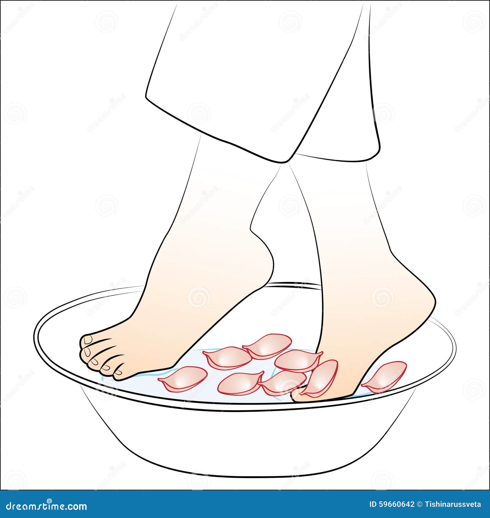 Foot baths stock vector. Illustration of improvement 59660642