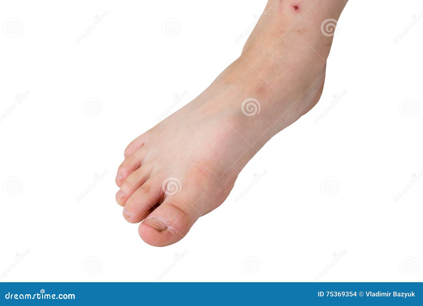 Foot boy isolated stock photo. Image of leather, preschooler 75369354