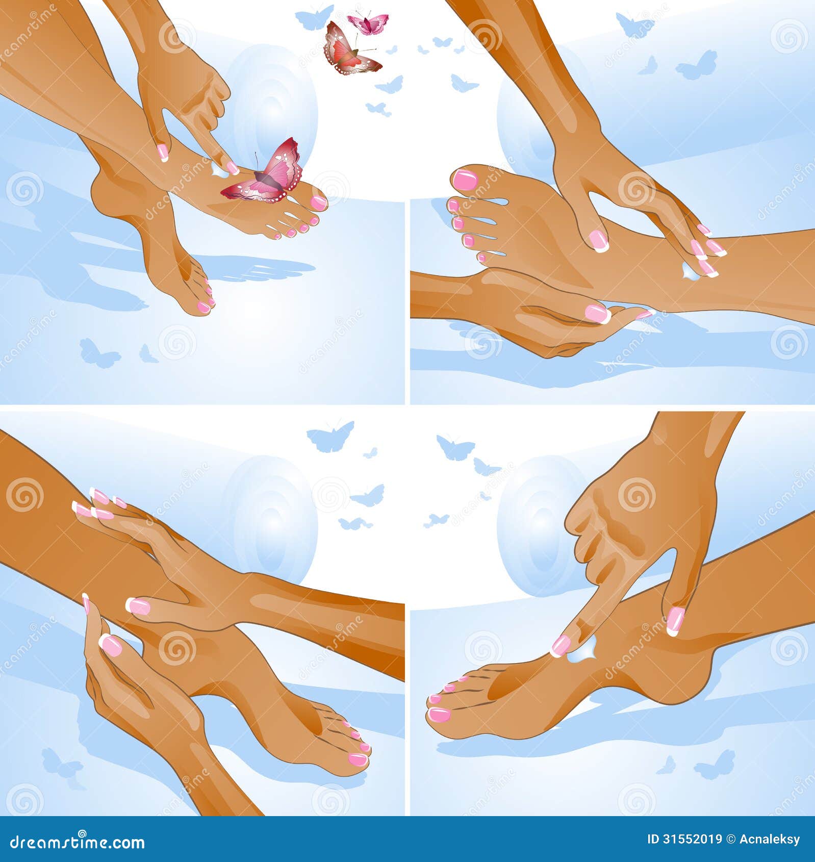 Foot care, massage stock vector. Illustration of foot 31552019