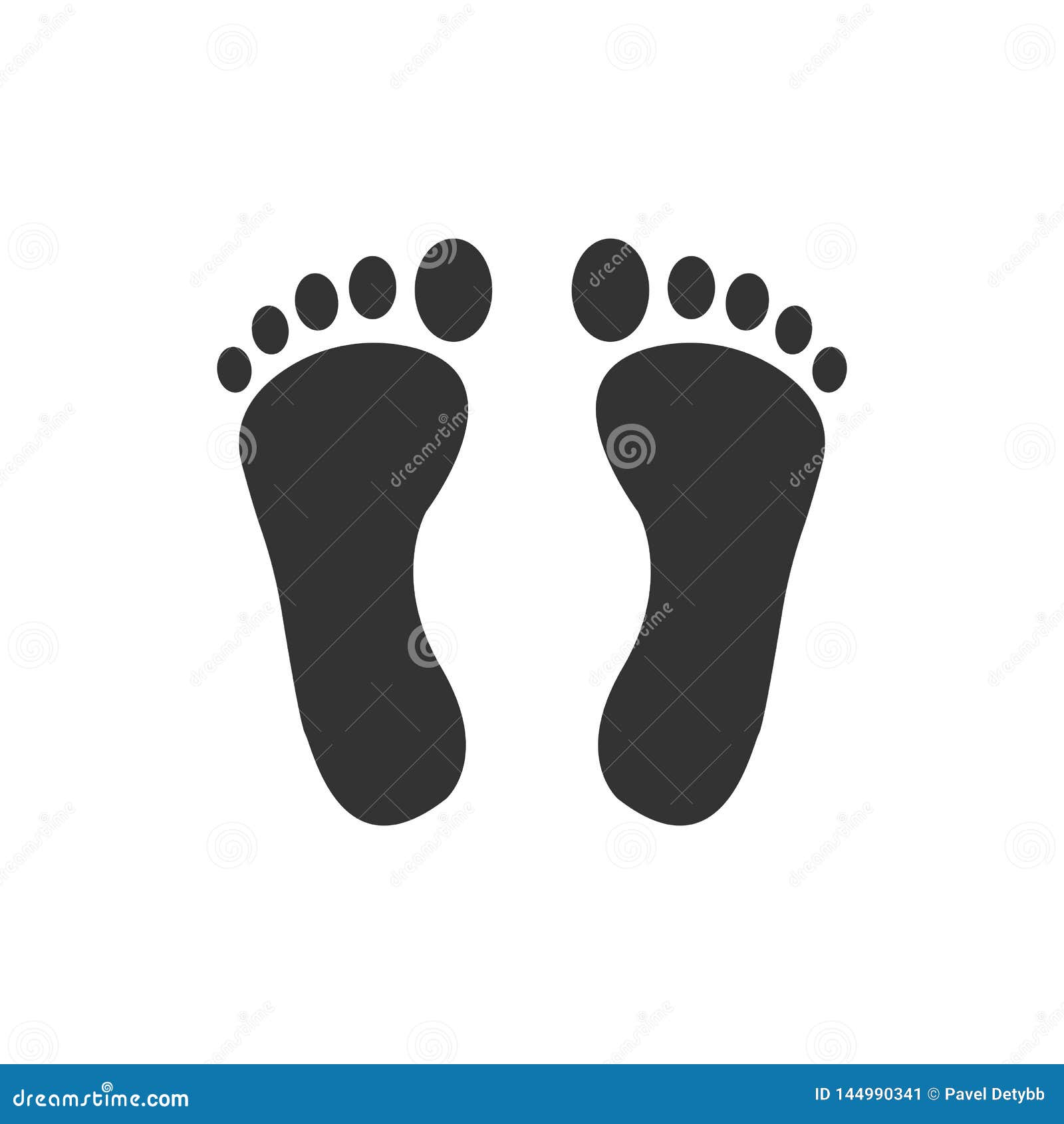 Foot, Leg, Print Icon. Vector Illustration, Flat Design Stock ...