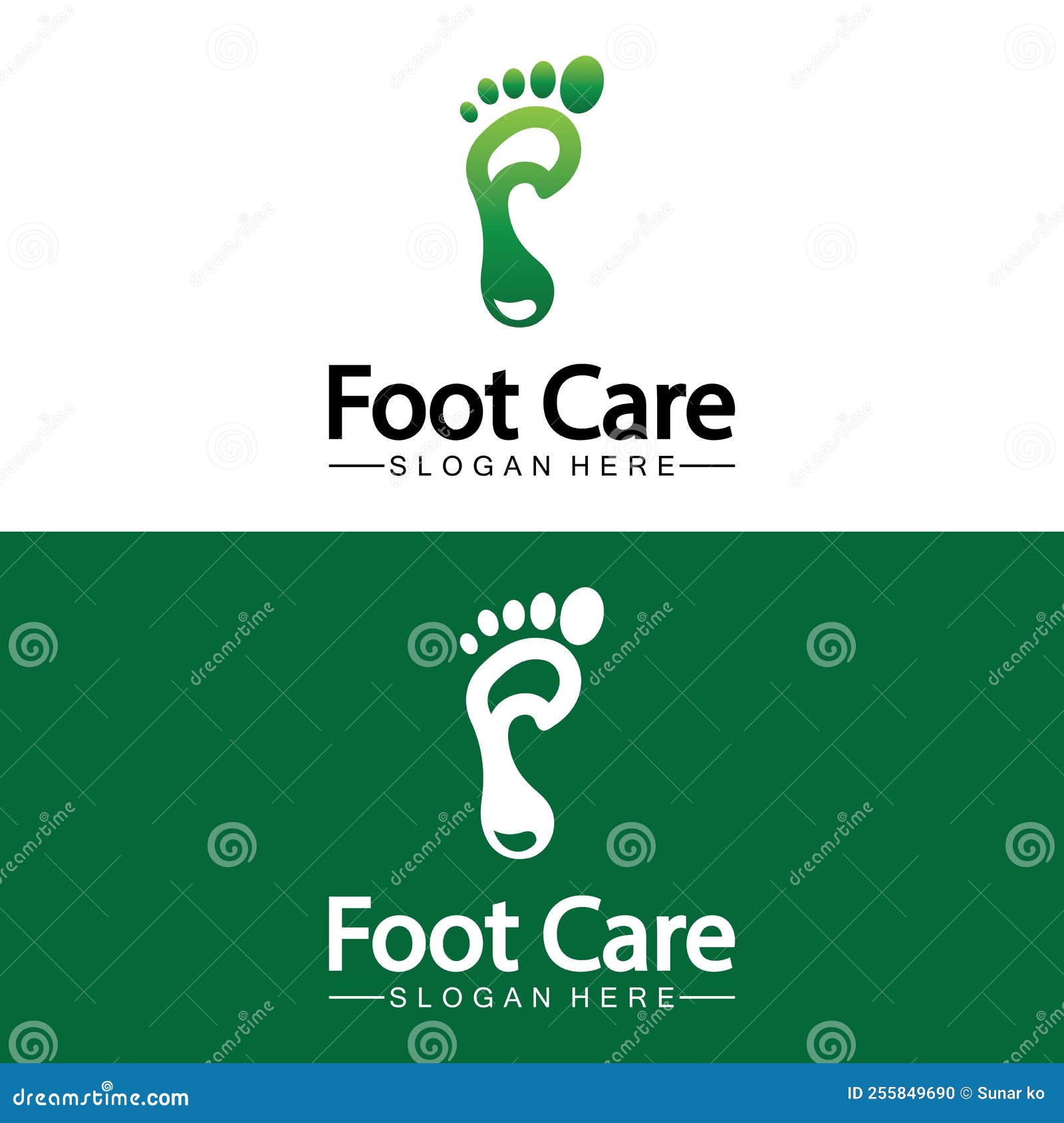 Foot Logo Design Vector Template Stock Vector Illustration of
