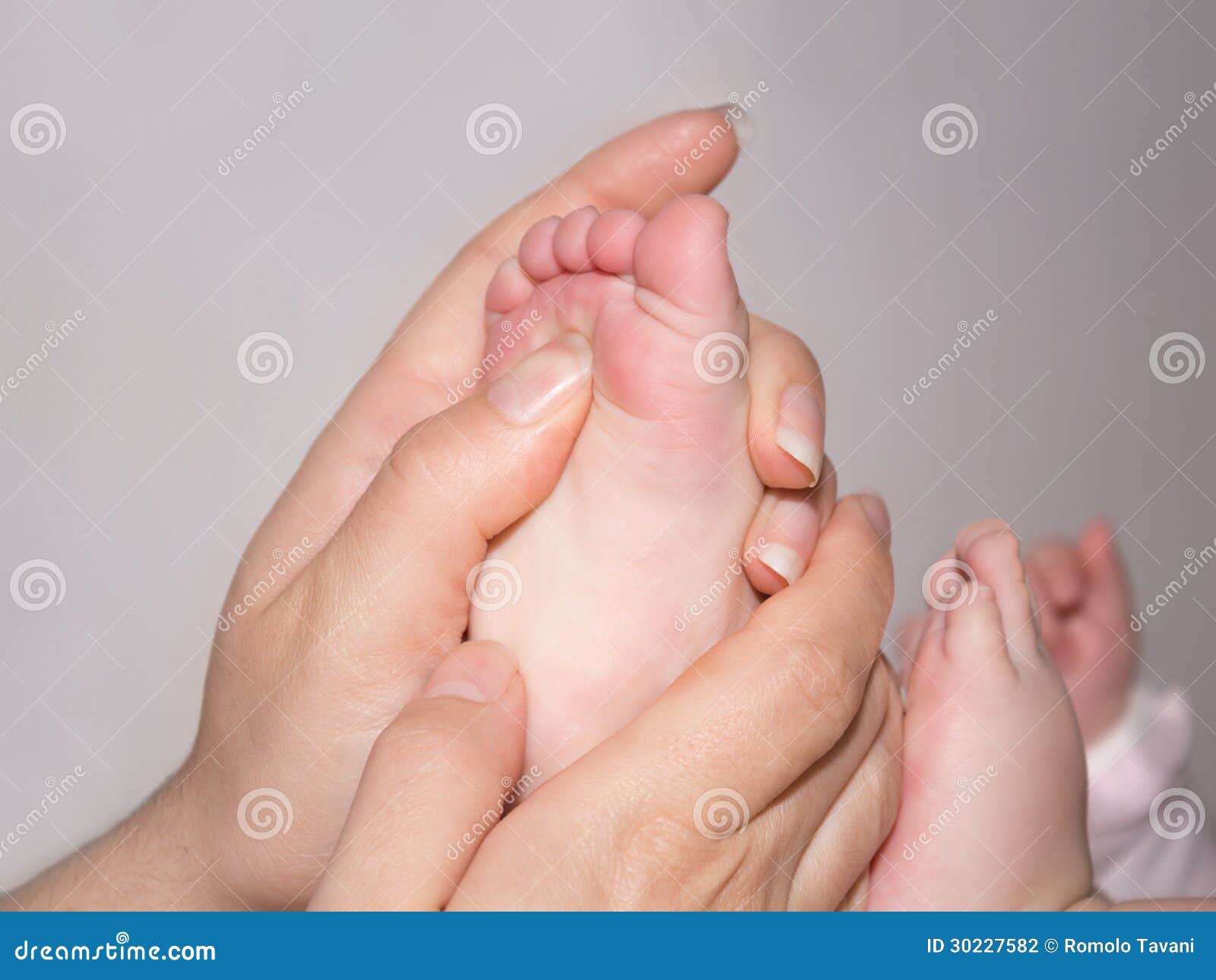 Foot massage a newborn stock photo. Image of human, little 30227582