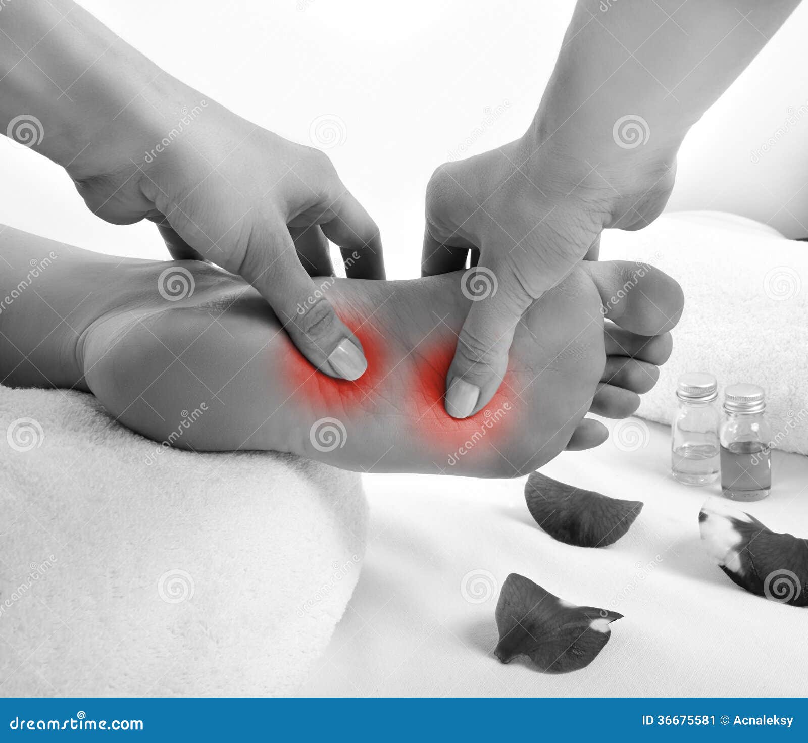 Foot Massage Stock Image Image Of Female Barefoot Gent