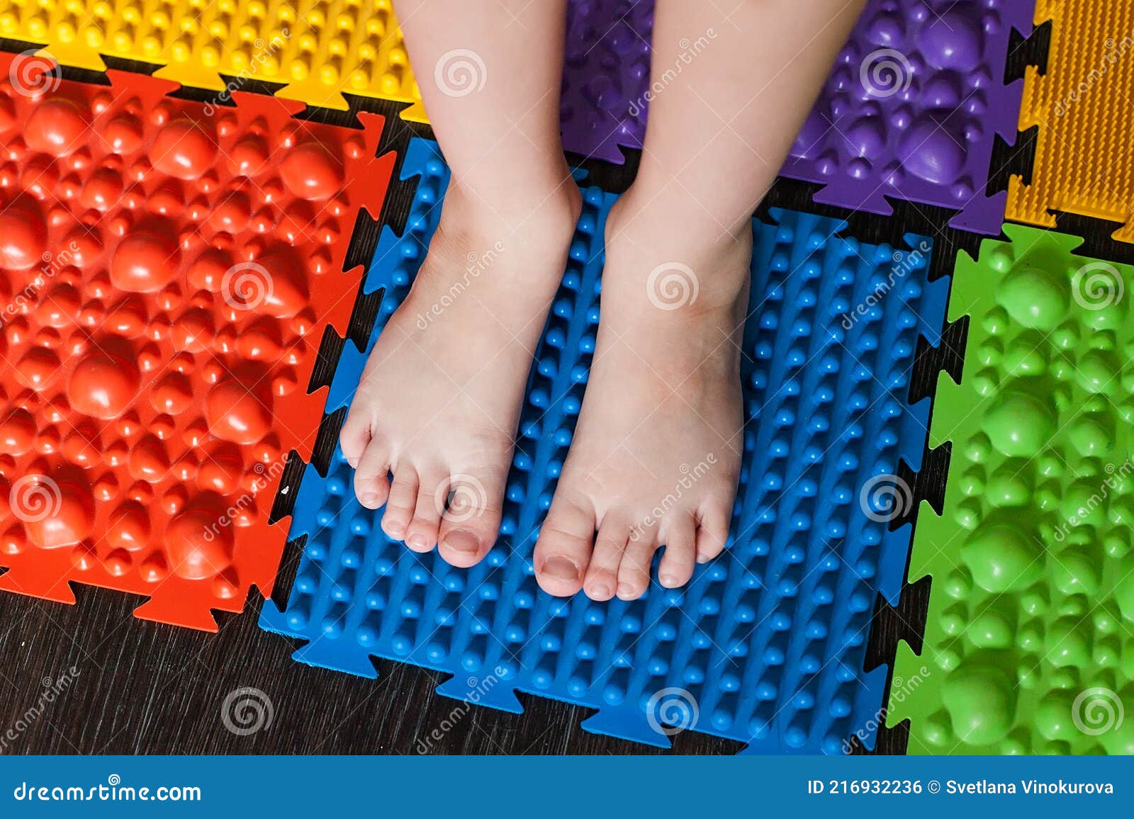 Foot Massage Mat for Babies. Prevention of Flat Feet and Hallux Valgus  Stock Photo - Image of feet, care: 216932236