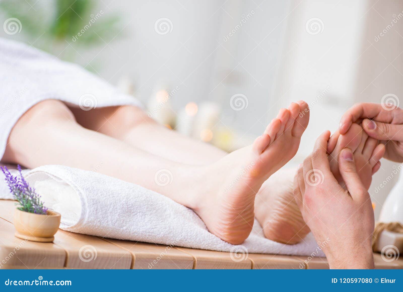 The Foot Massage in Medical Spa Stock Photo Image of relaxing