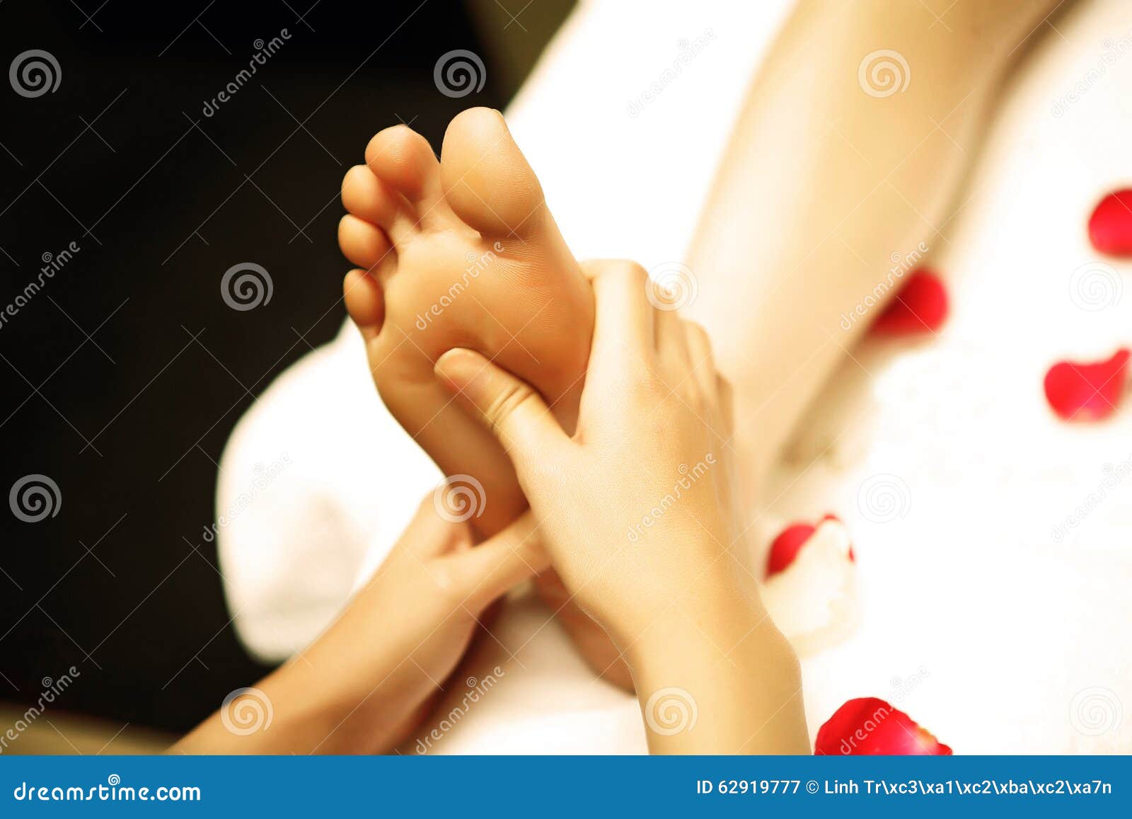 Foot Massage Spa stock image. Image of therapist, salon 62919777