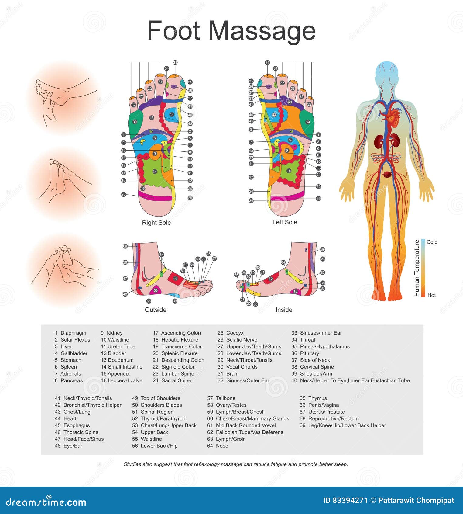 Foot massage. stock illustration. Illustration of pressure 83394271