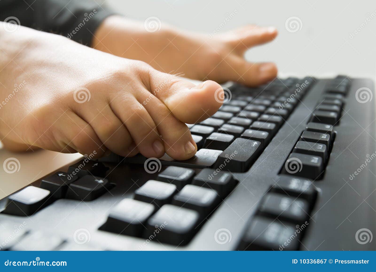 Foot typing stock image. Image of innovation, barefoot - 10336867