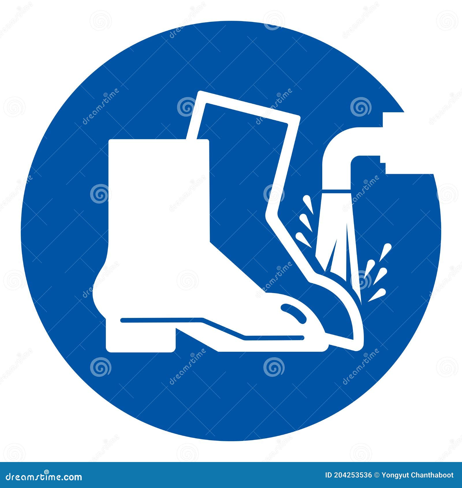 Foot Wash Must Be Used Point Symbol Sign ,Vector Illustration, Isolate