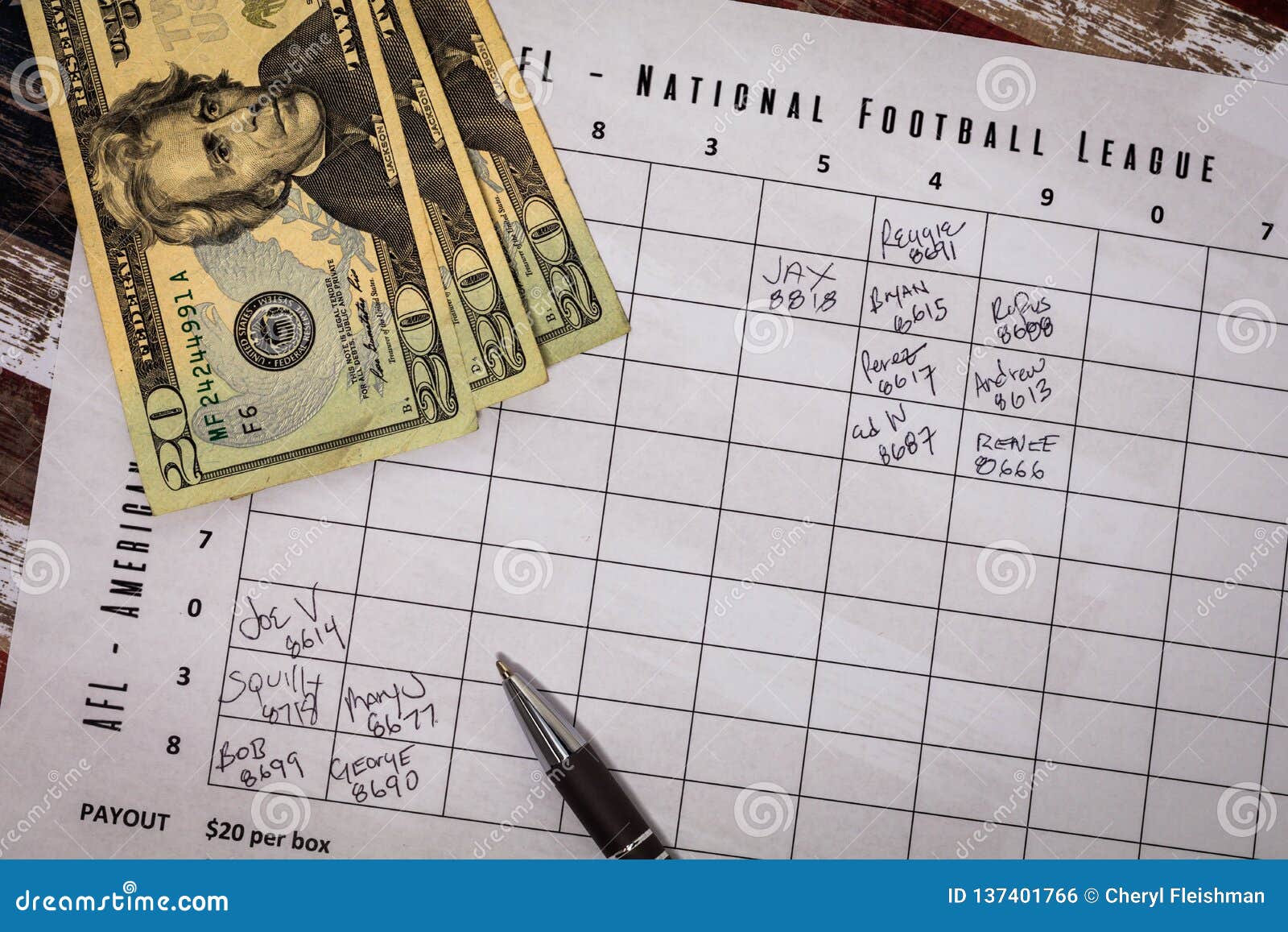 Sports betting grid game Sports betting grid game