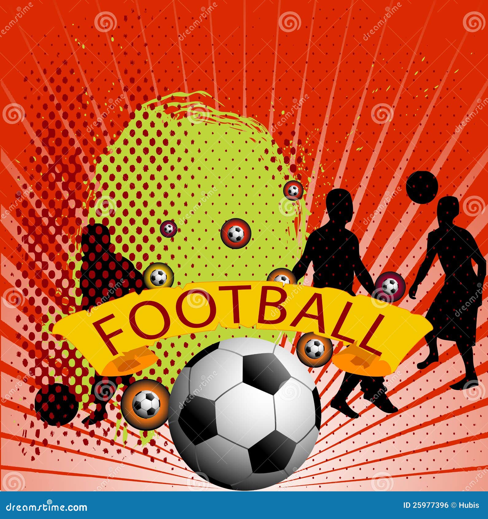 Football Background with Ball Stock Vector Illustration of