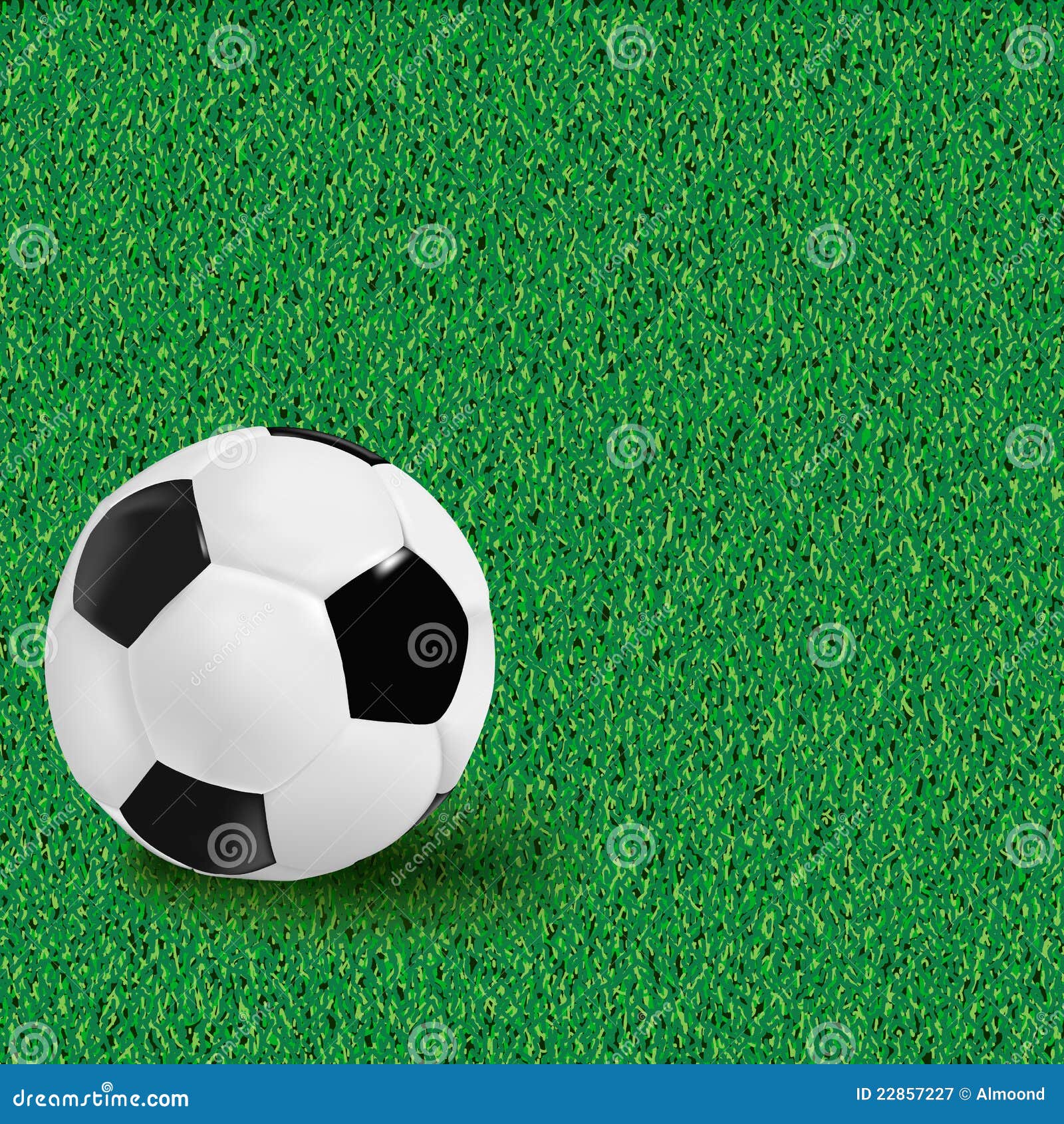 Football Background with Ball. Vector. Stock Illustration