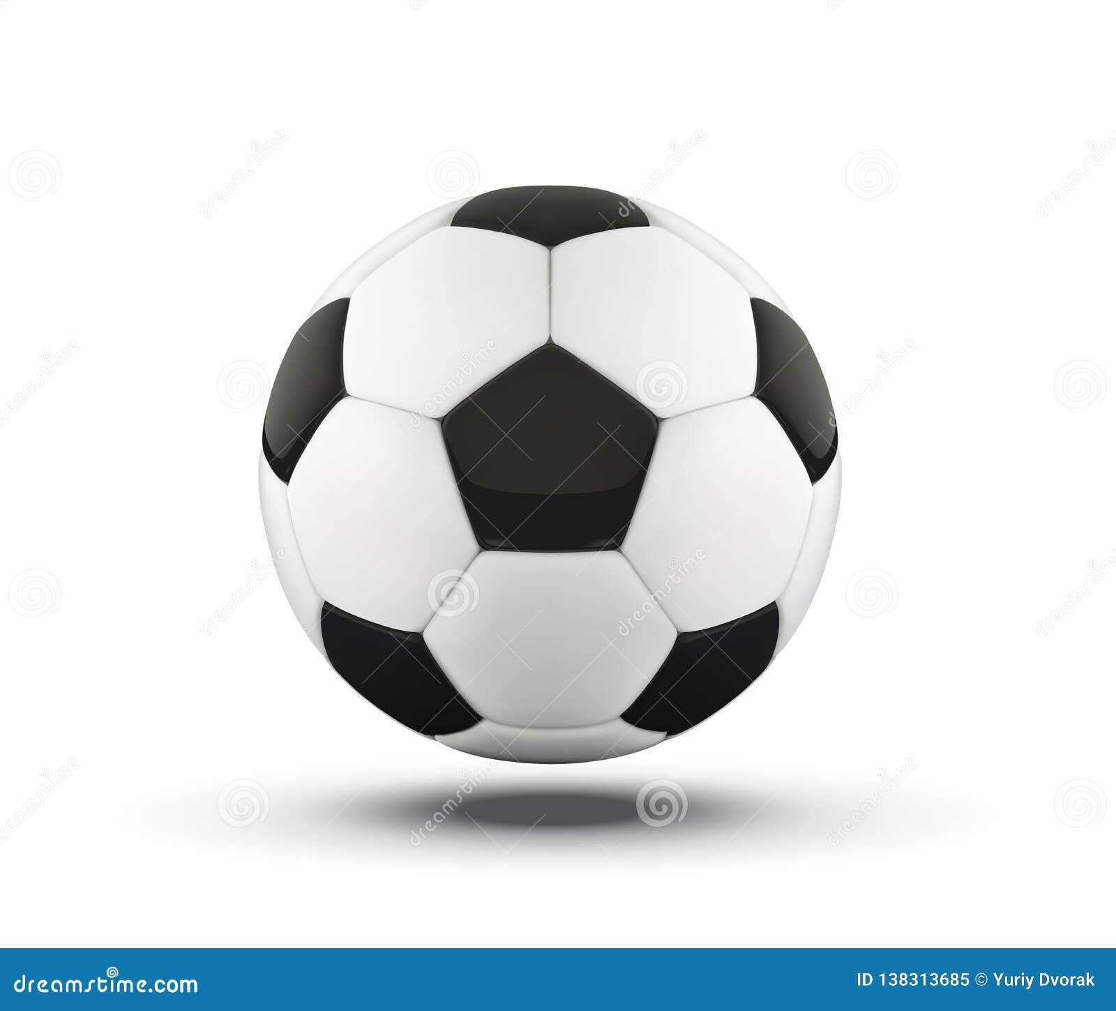 Football Bal. Realistic Soccer Ball on White Background. 3d Style Vector Sport Ball Isolated on White Background. Stock Vector - outdoor, decorative: 138313685