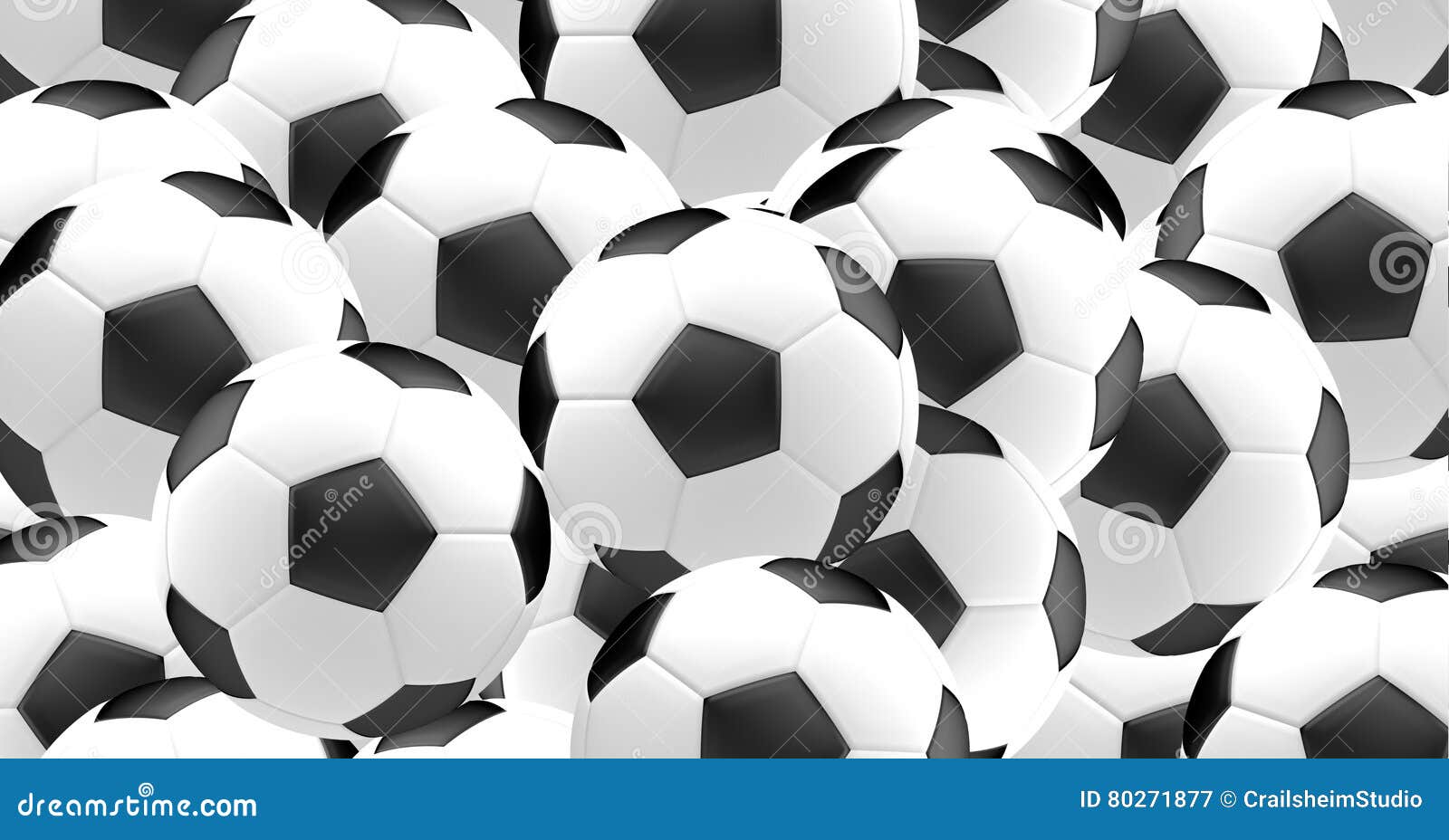 Football Ball. Soccer Football Ball 3d Render Stock Illustration ...